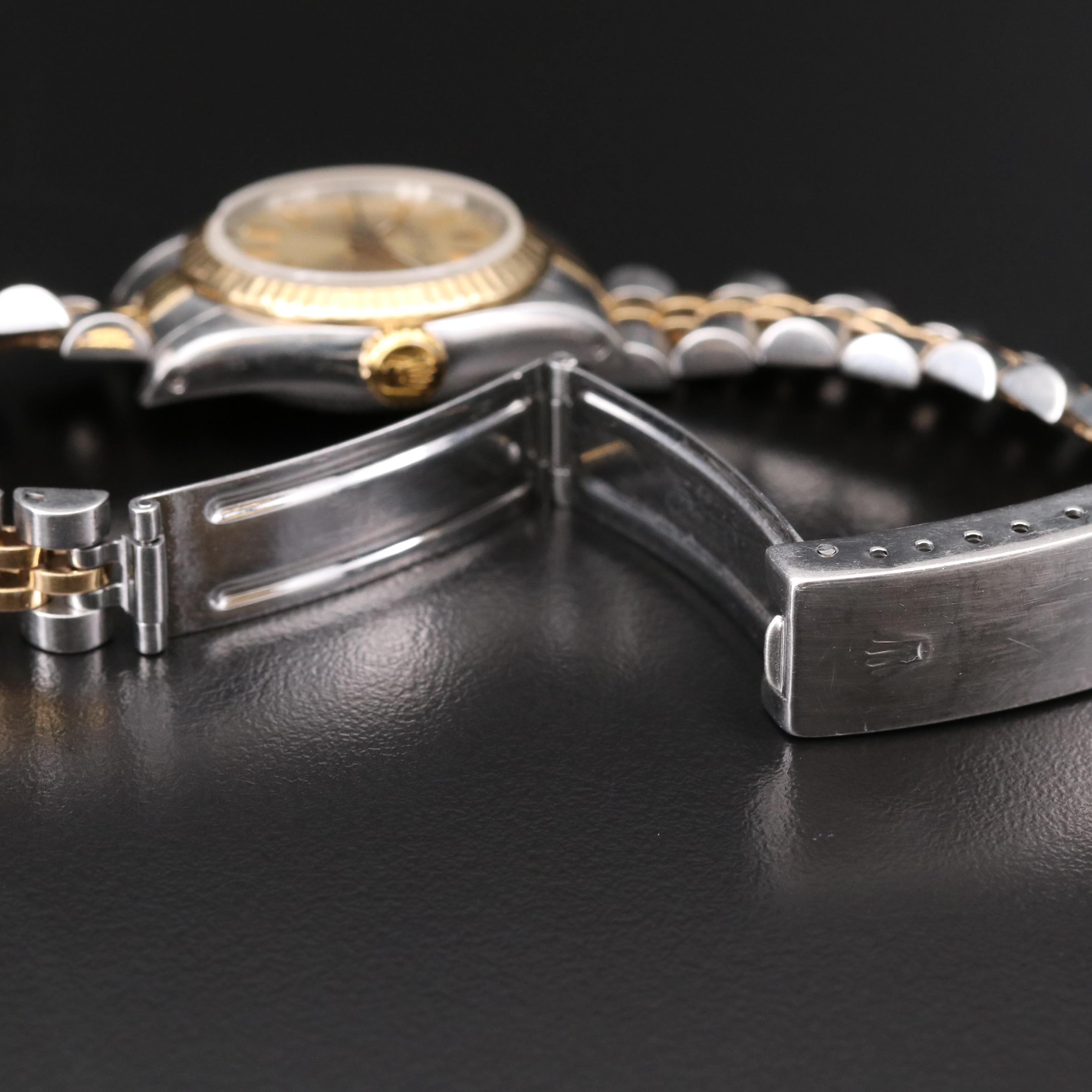 Stainless Steel and 18K Gold Rolex Oyster Perpetual Automatic Watch, 1986