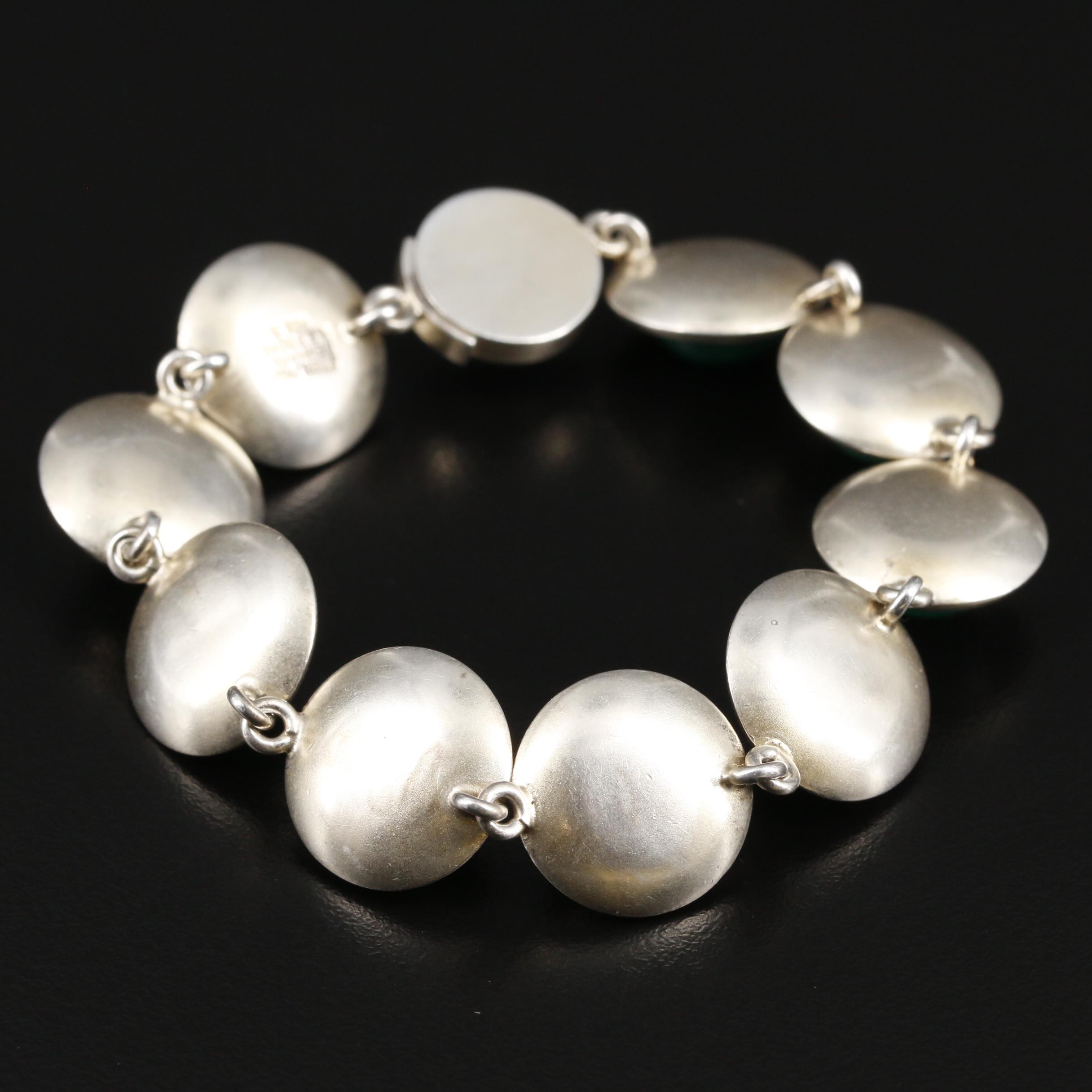 Danish Niels Erik From Sterling Silver Chalcedony Bracelet