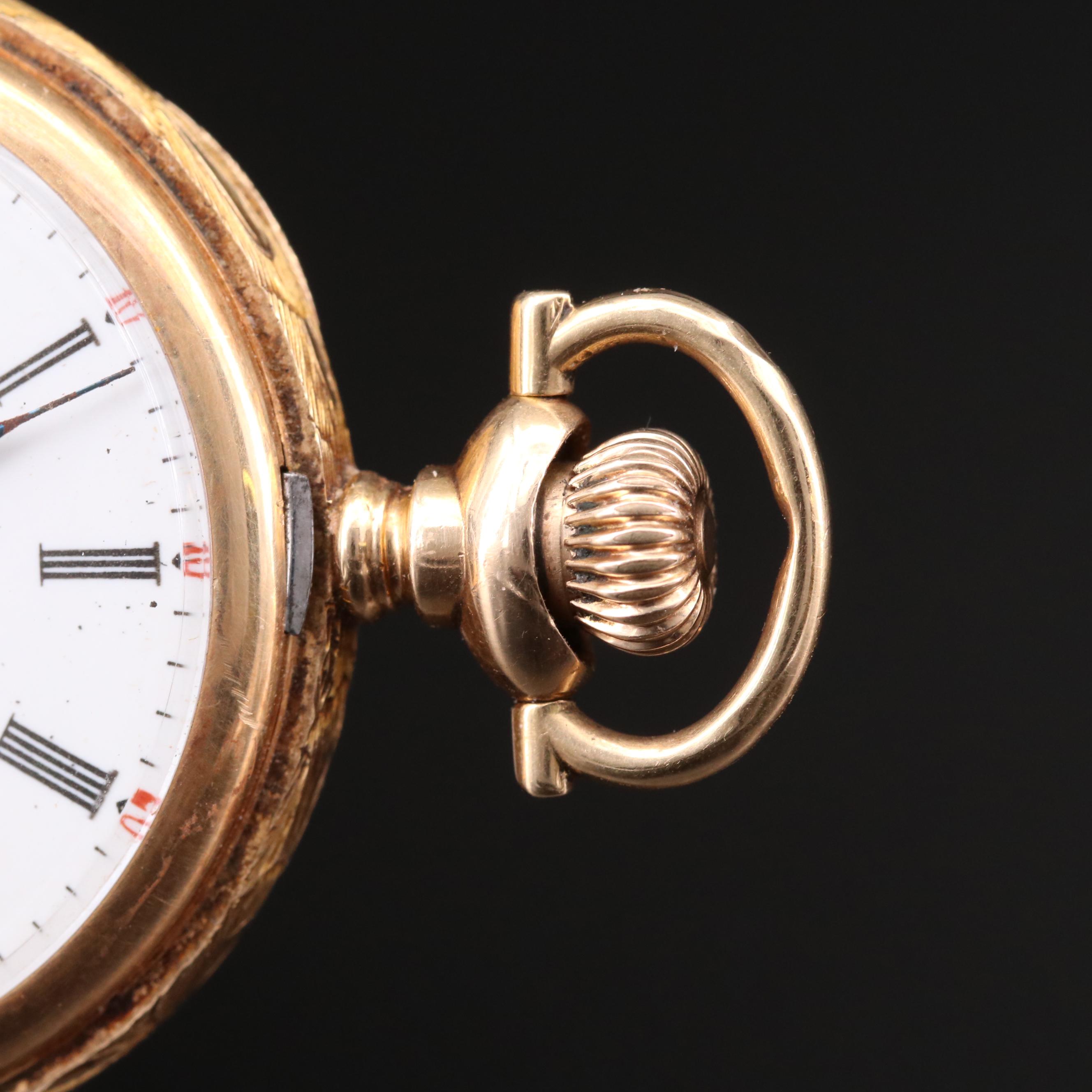 14K Gold Elgin Hunting Case Pocket Watch, 1908