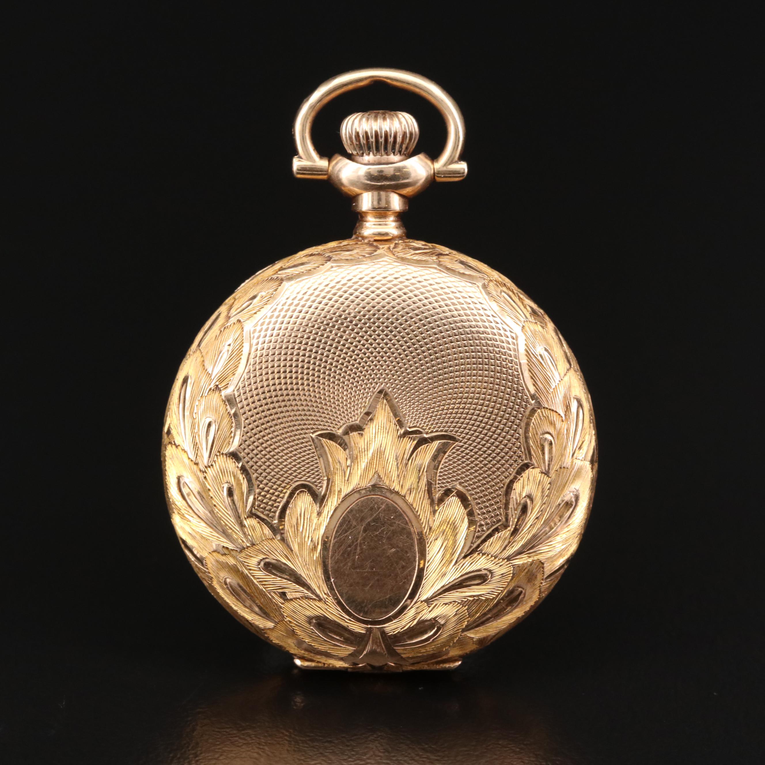 14K Gold Elgin Hunting Case Pocket Watch, 1908