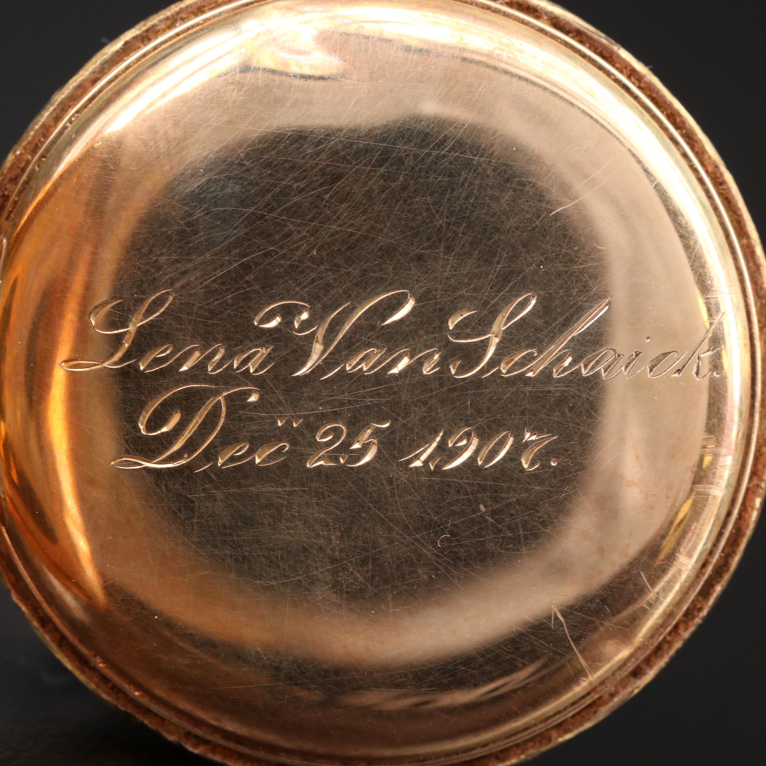 14K Gold Elgin Hunting Case Pocket Watch, 1908