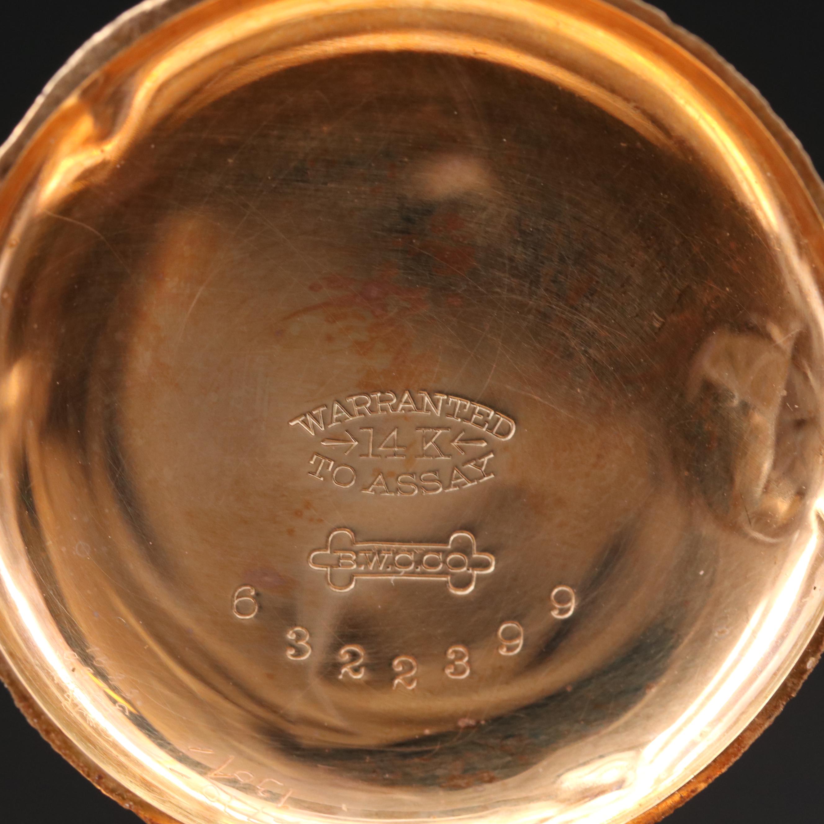 14K Gold Elgin Hunting Case Pocket Watch, 1908