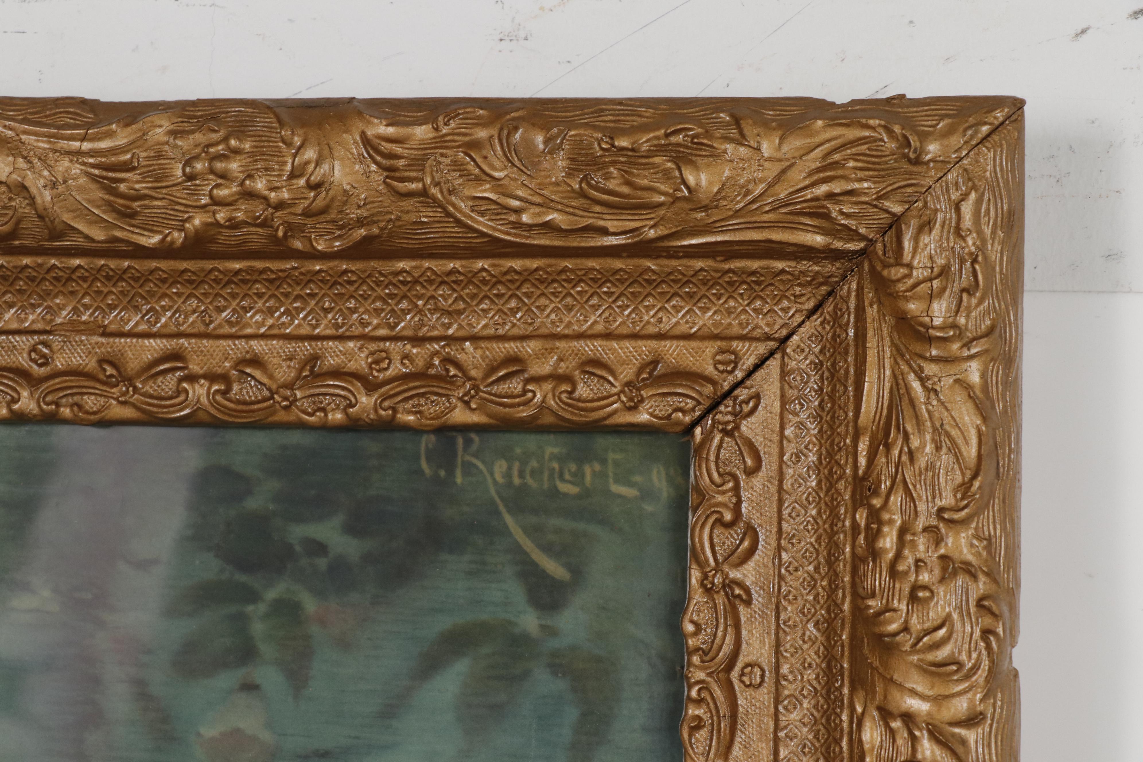 Offset Lithograph after Carl Reichert of Playing Kittens