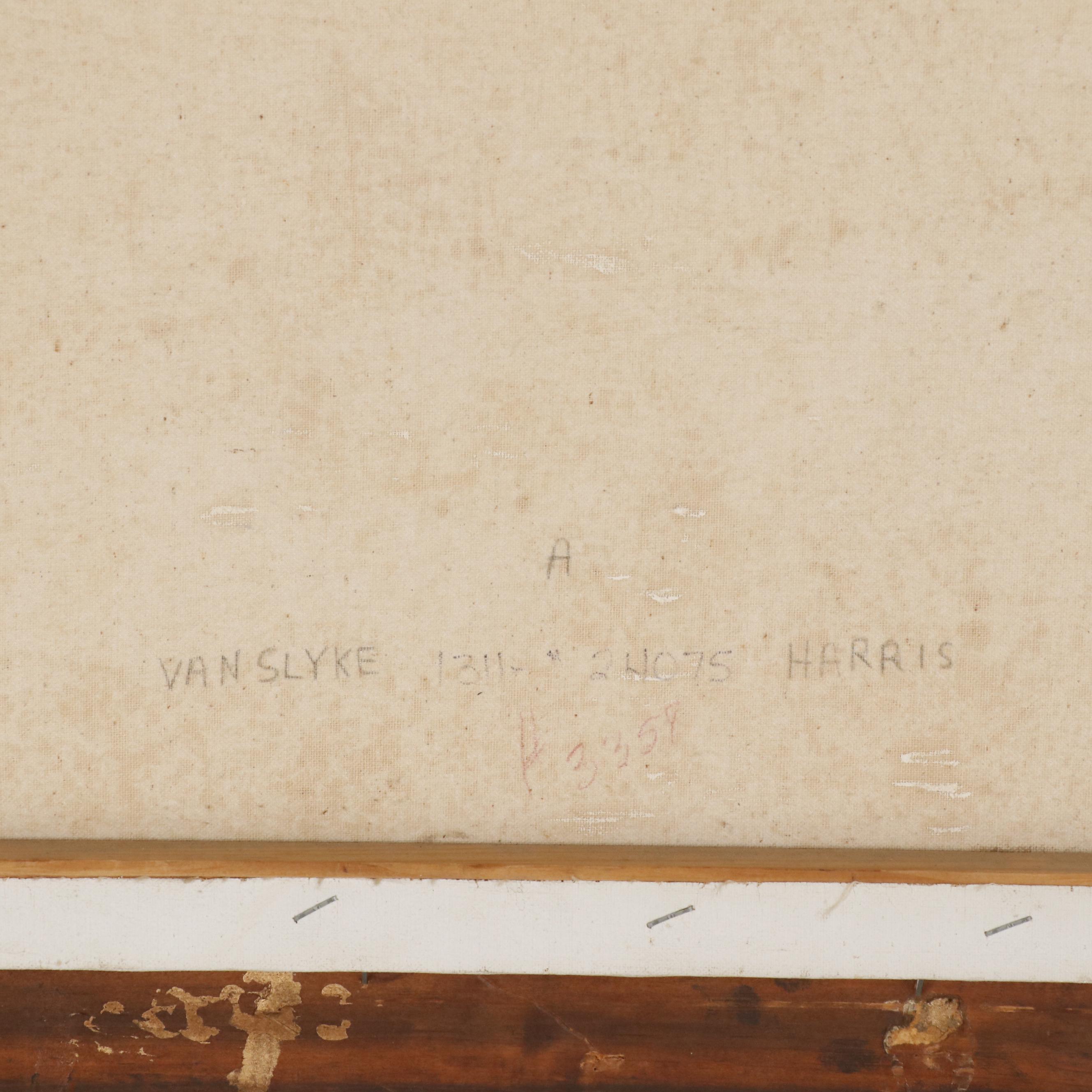 P. Wong Oil Painting of Southeat Asian Junk Boats in Harbor