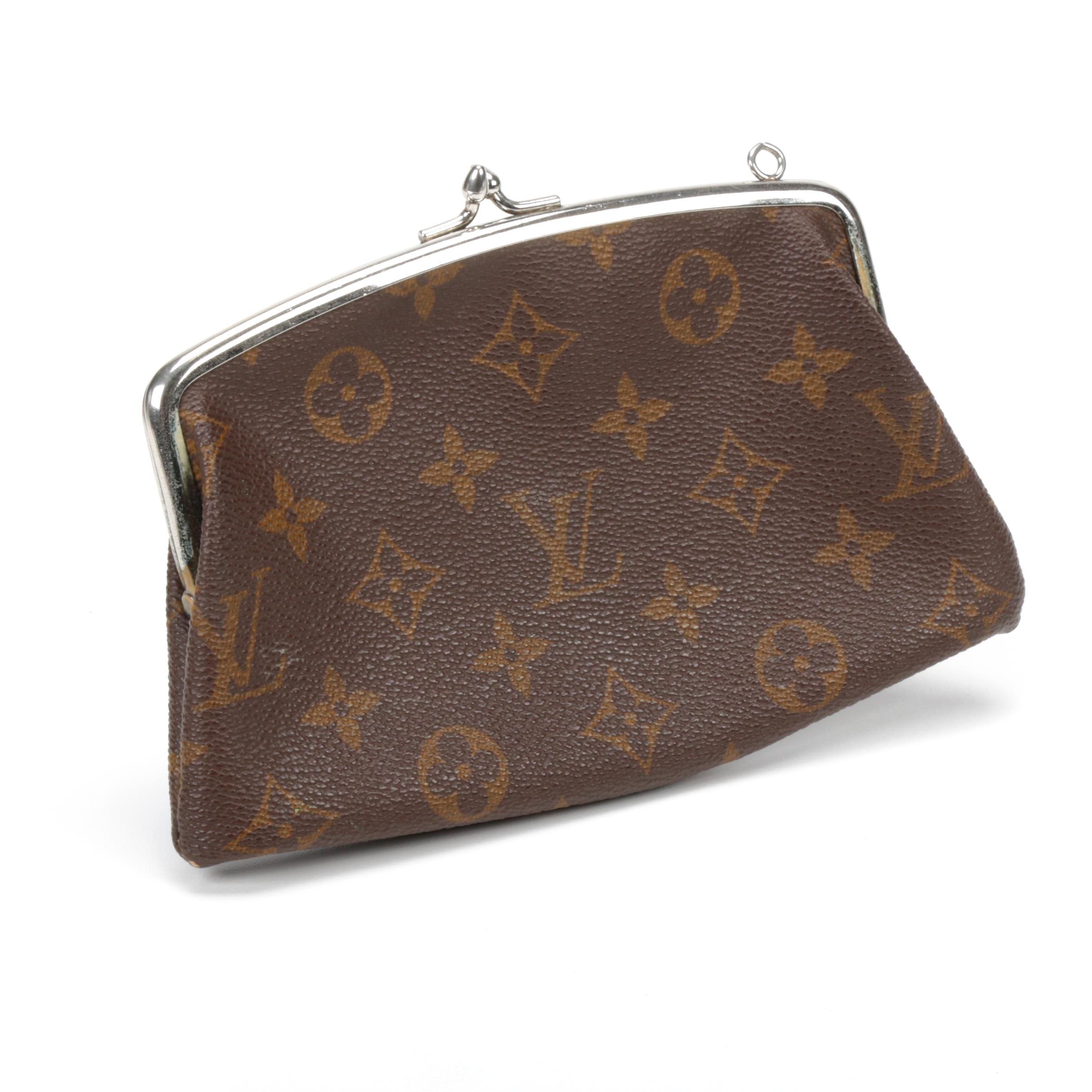 Louis Vuitton Monogram Coated Canvas Kisslock Coin Purse