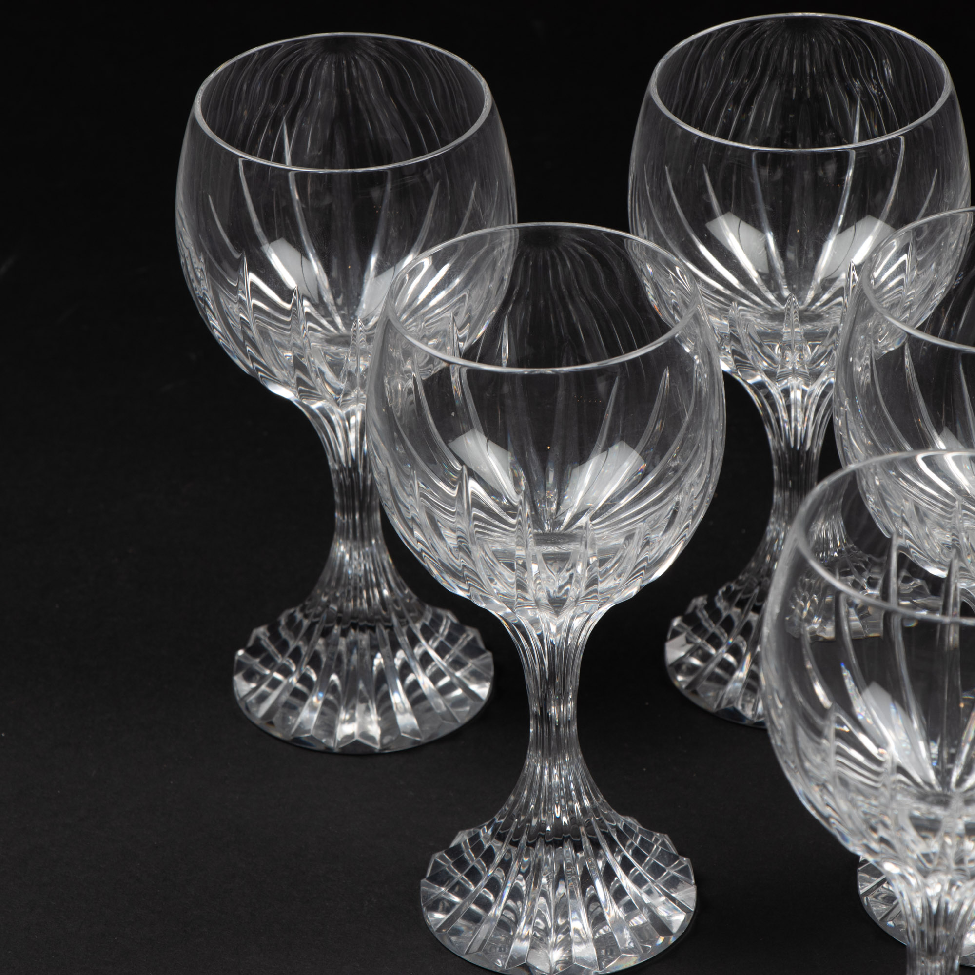 Baccarat Crystal "Massena" Claret Wine Glasses