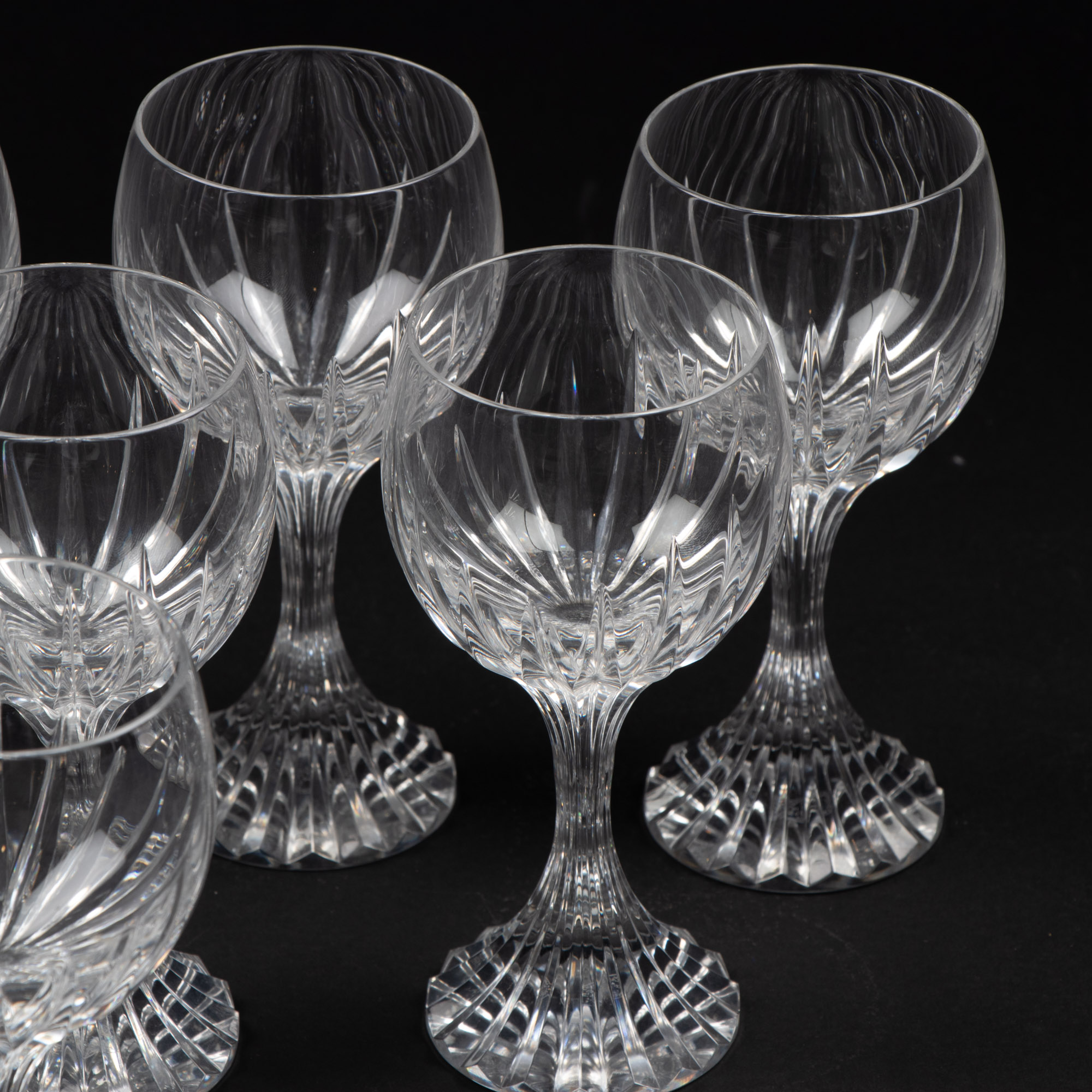 Baccarat Crystal "Massena" Claret Wine Glasses