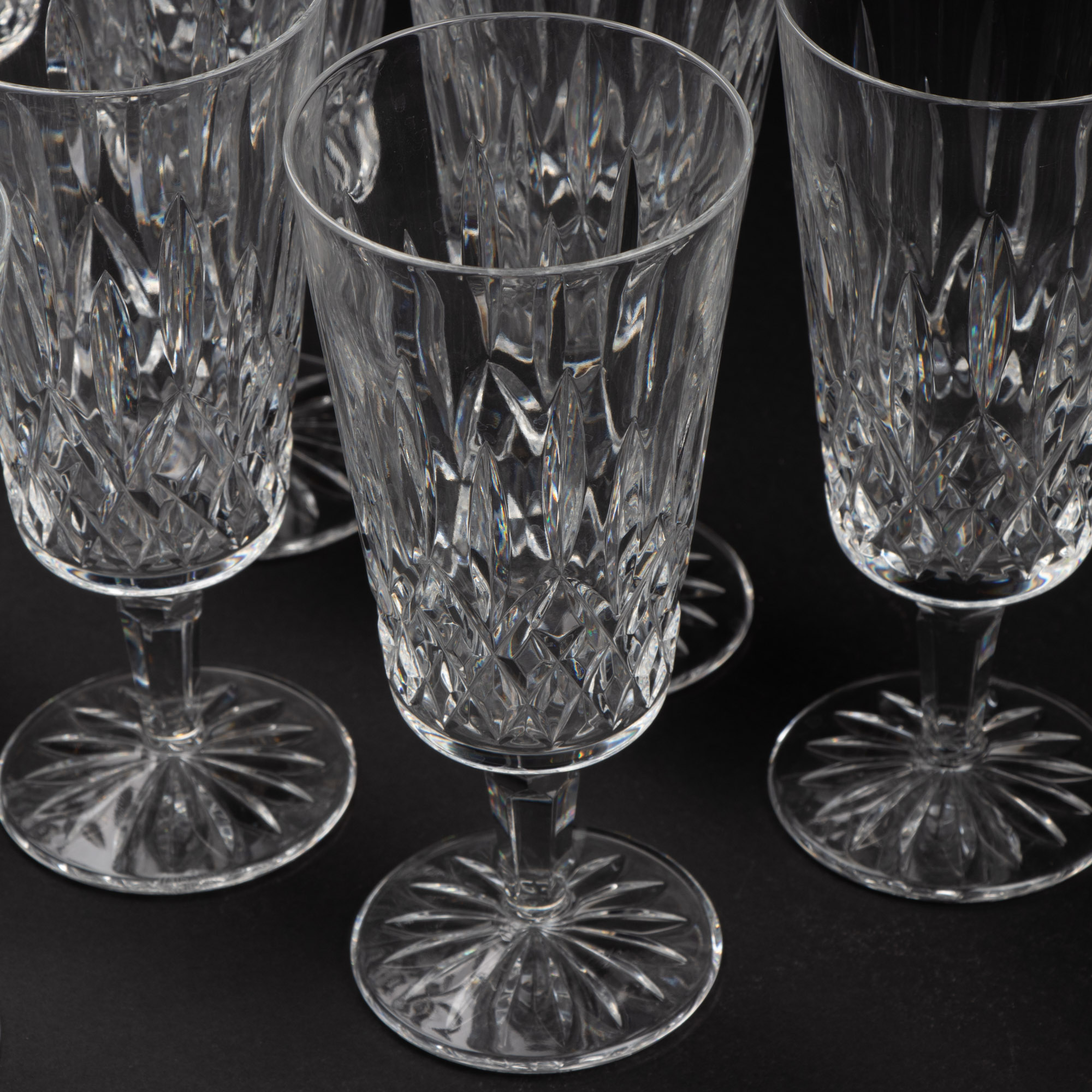 Waterford Crystal "Lismore" Tall Iced Tea Glasses