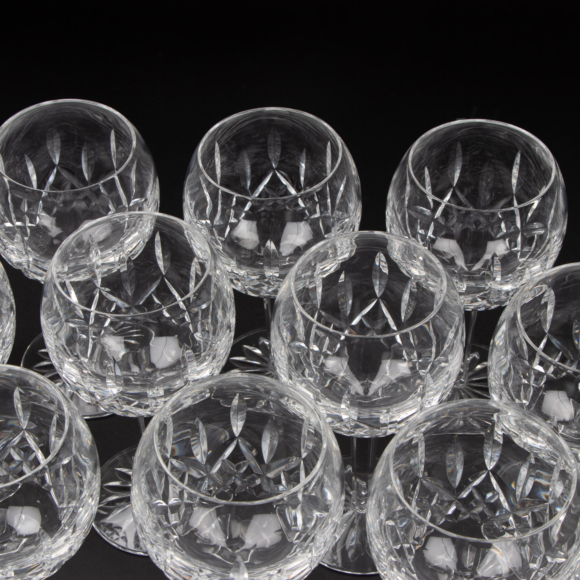 Waterford Crystal "Lismore" Oversize Wine Glasses