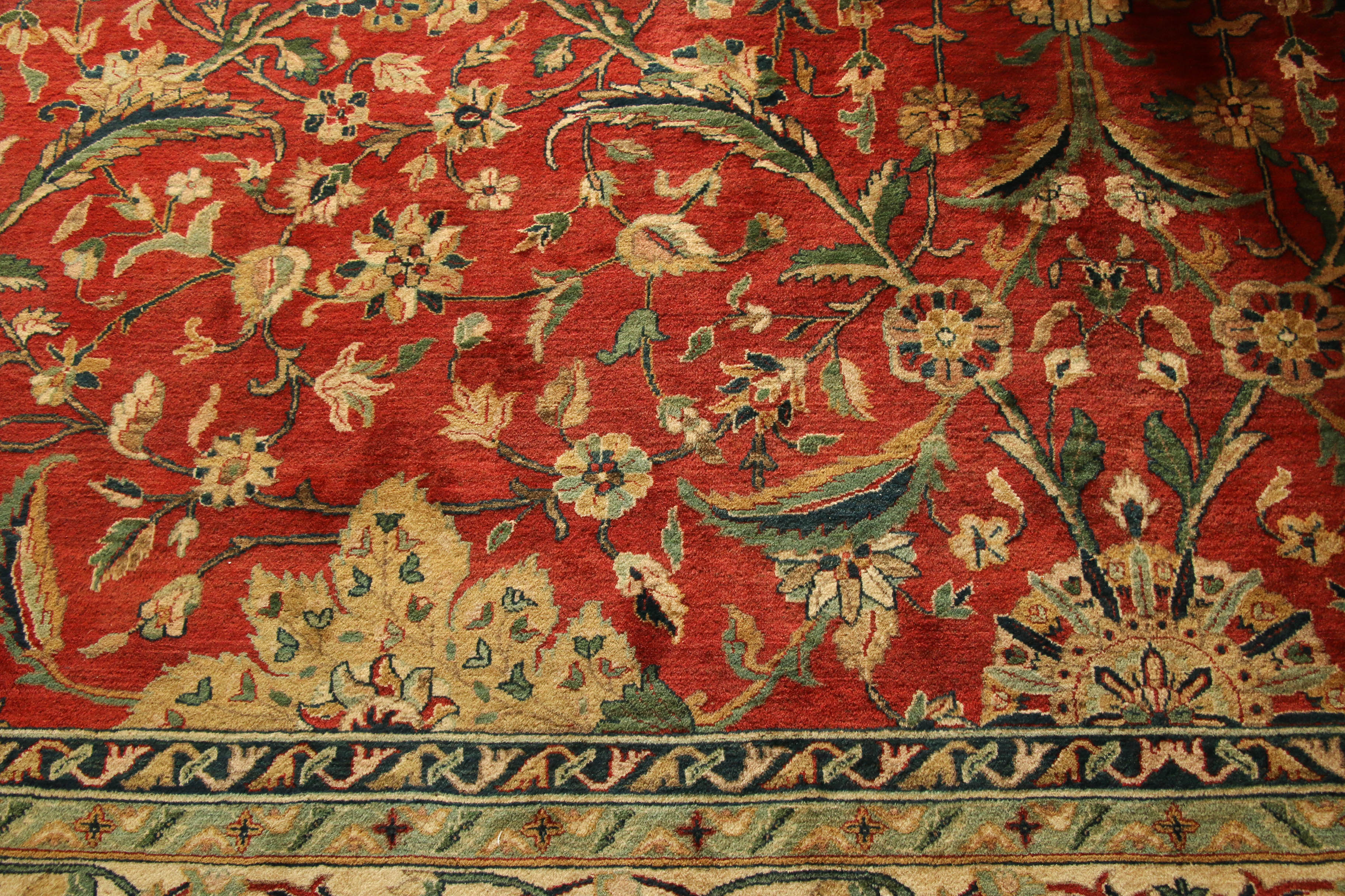 11'9 x 15'4 Hand-Knotted Indian Wool Area Rug from The Rug Gallery