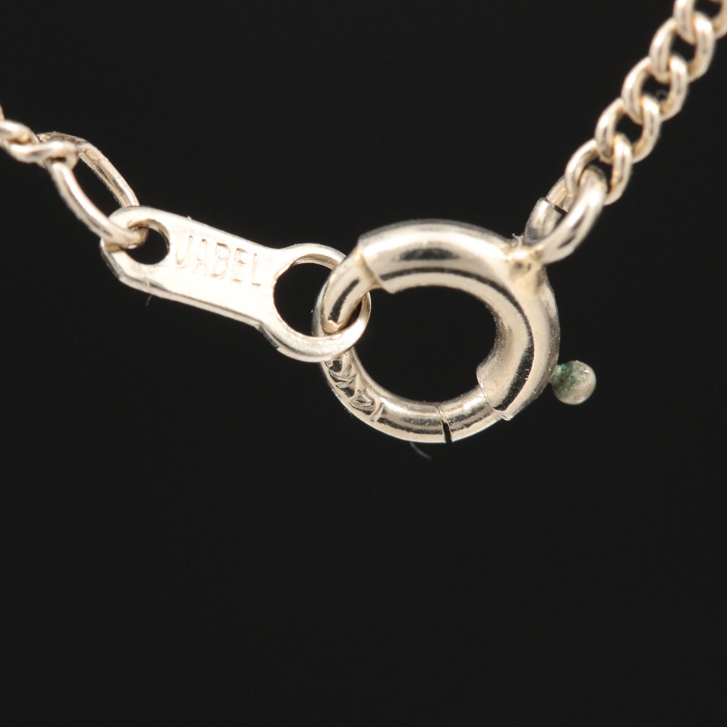 14K White Gold Diamond Heart Pendant Necklace