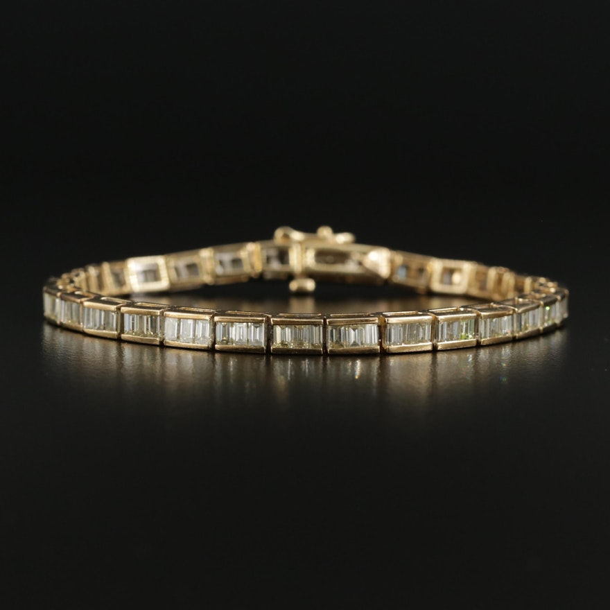 14K 6.91 CTW Diamond Line Bracelet