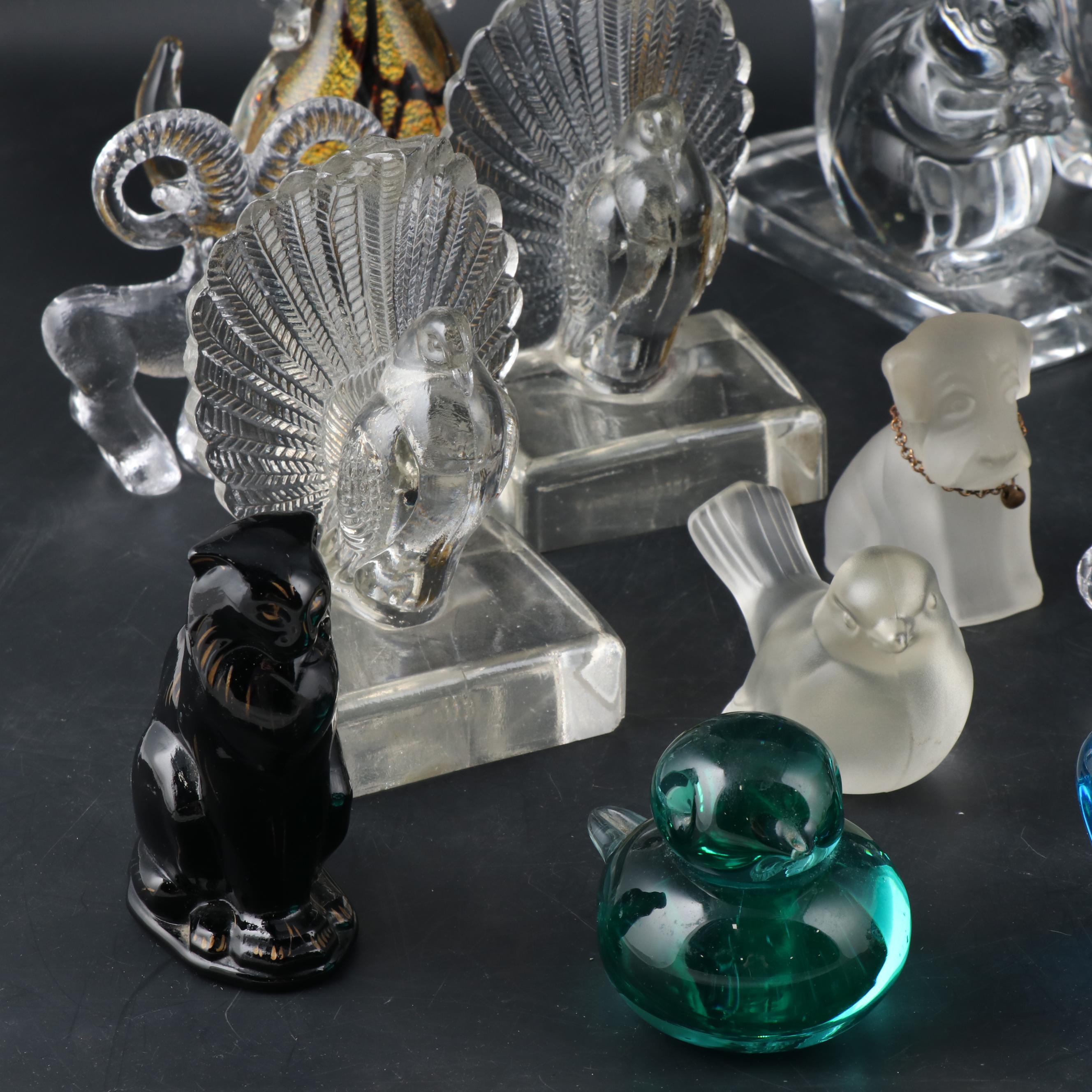 Fenton, Spode and Other Crystal and Art Glass Animal Decor