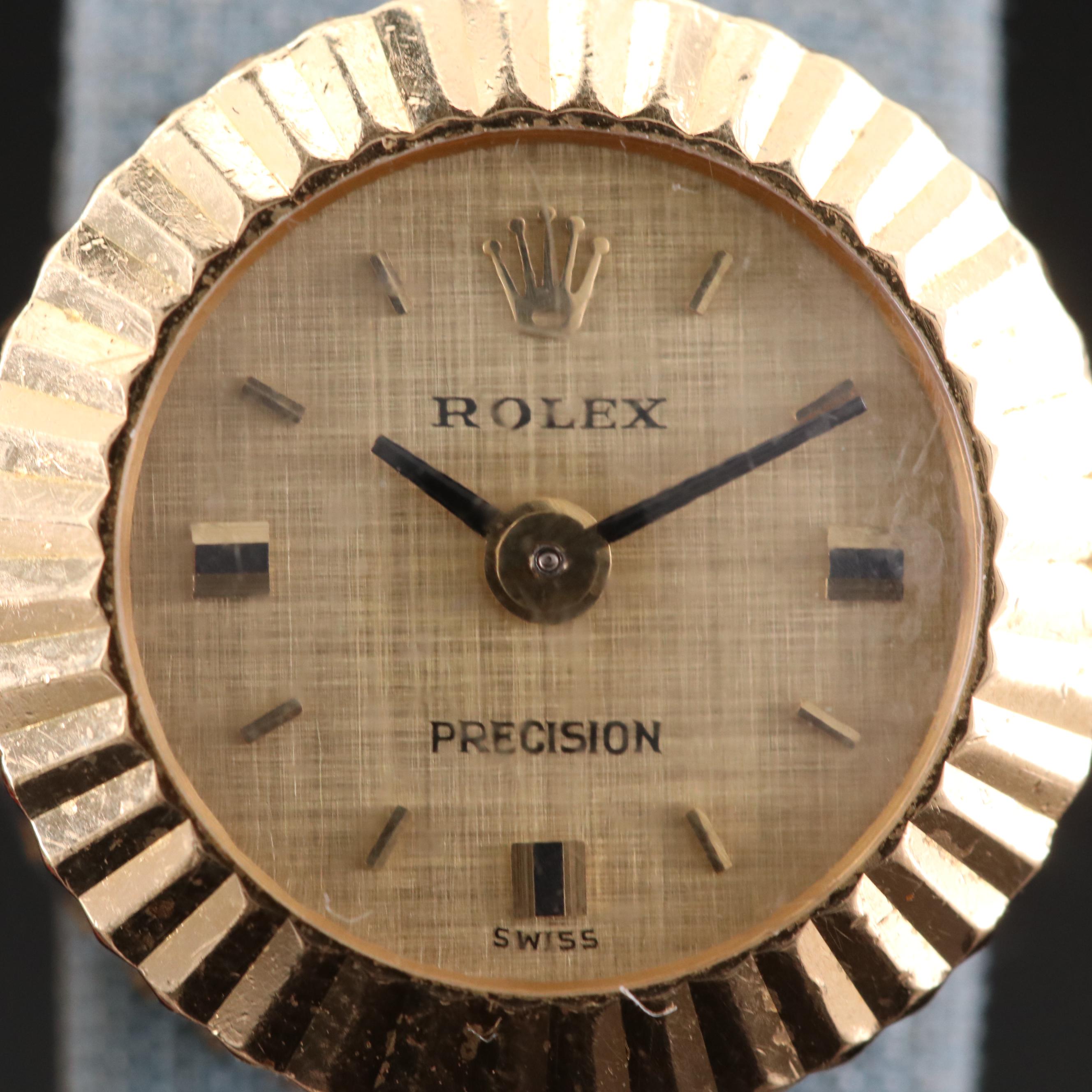 Pair of Rolex Orchid Chameleon  Watches in 18K Yellow and 14K White Gold