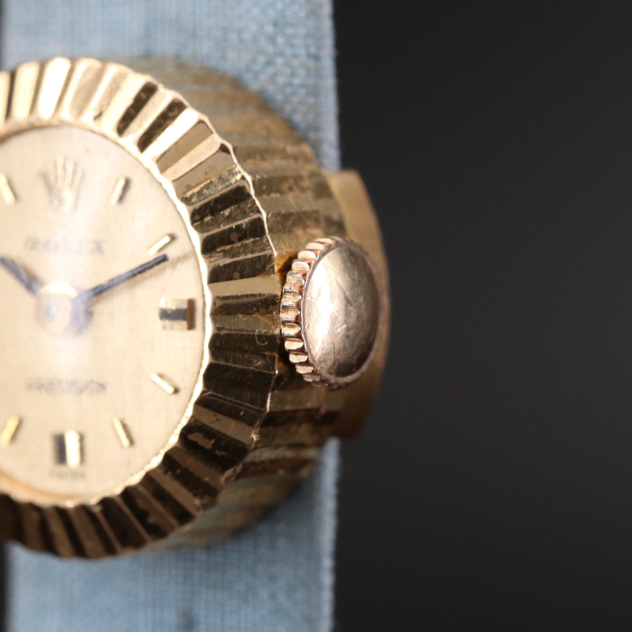 Pair of Rolex Orchid Chameleon  Watches in 18K Yellow and 14K White Gold