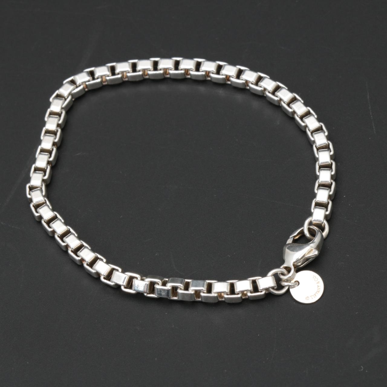 Tiffany & Co Sterling Silver Box Link Bracelet