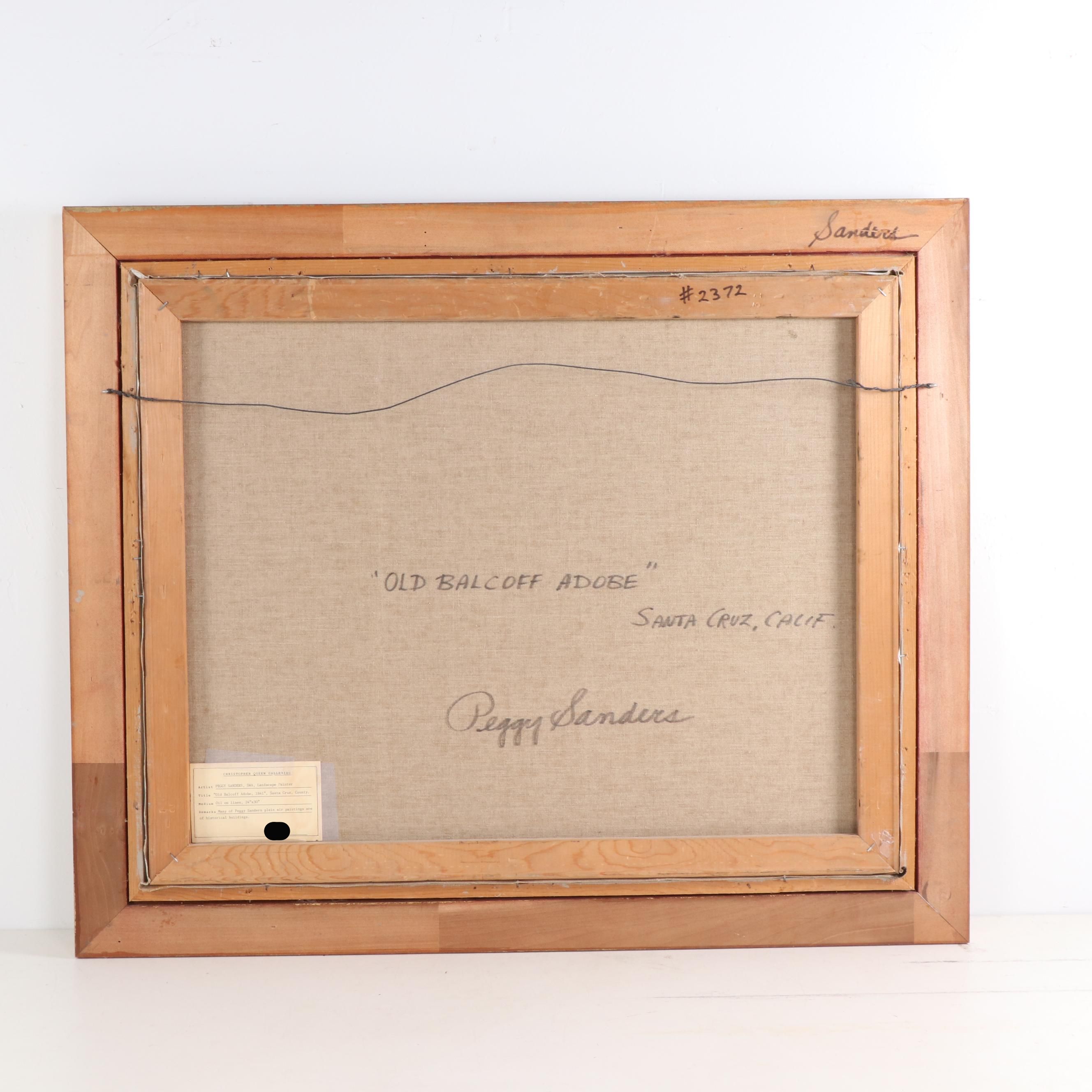 Peggy Sanders Oil Painting "Old Balcoff Adobe"