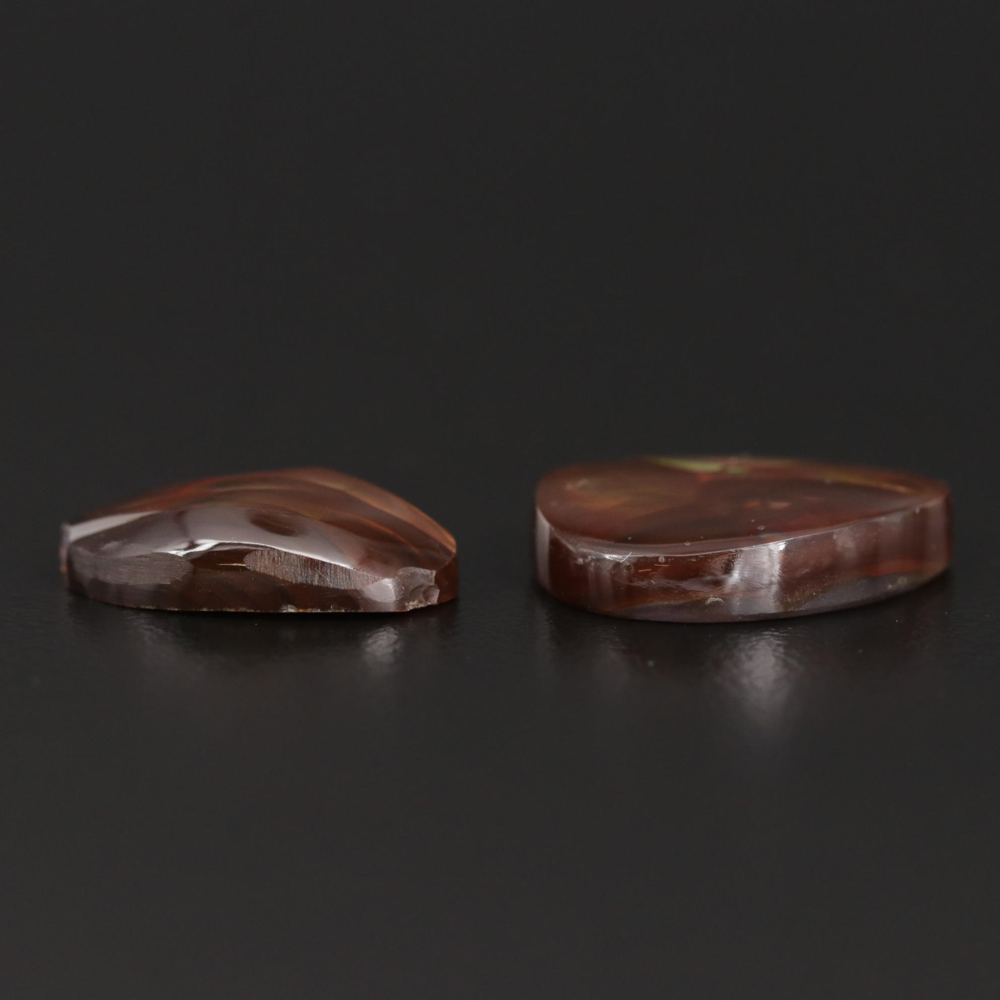 Loose Fire Agate Freeform Cabochons