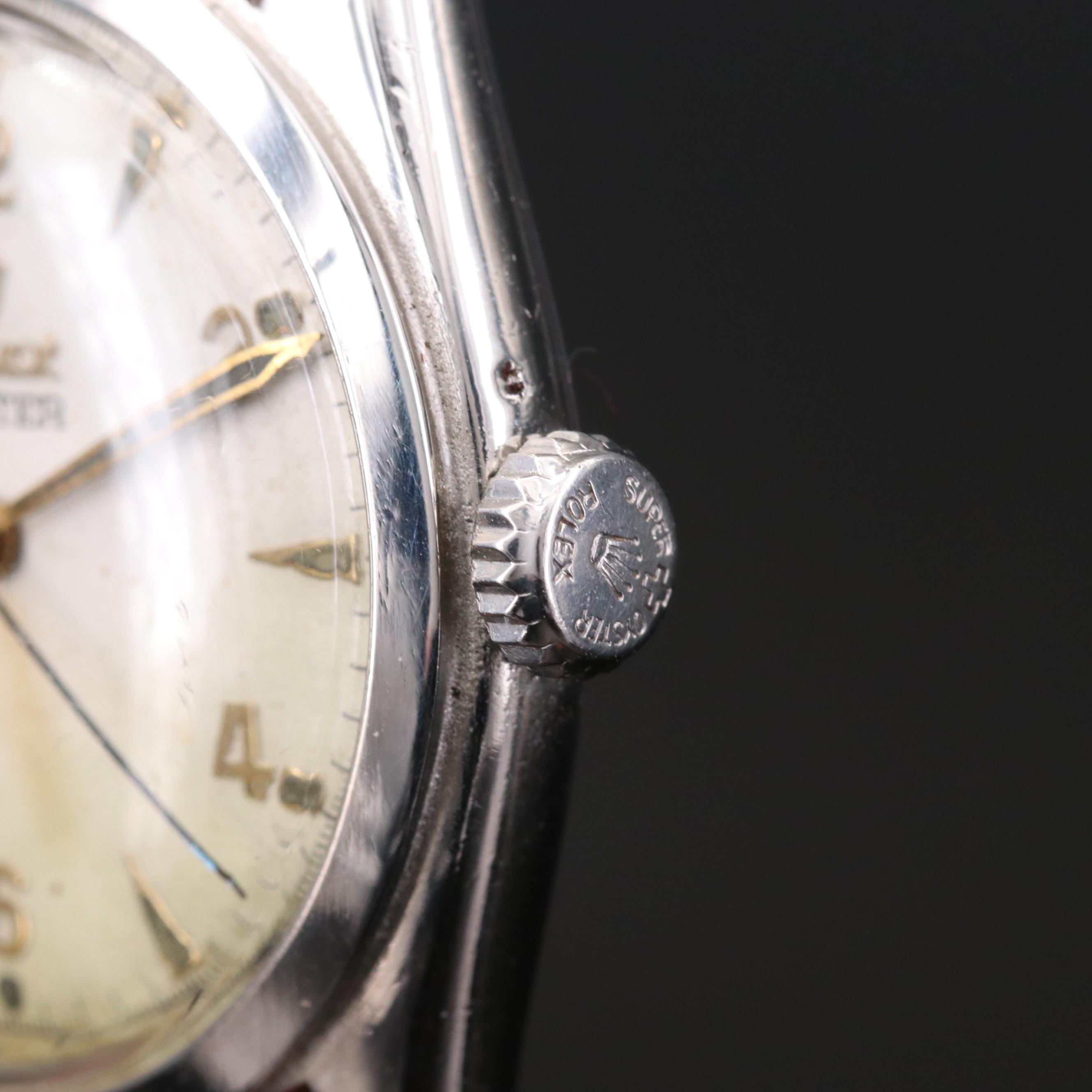 1952 Rolex Oyster Arabic Dial Stainless Steel Watch