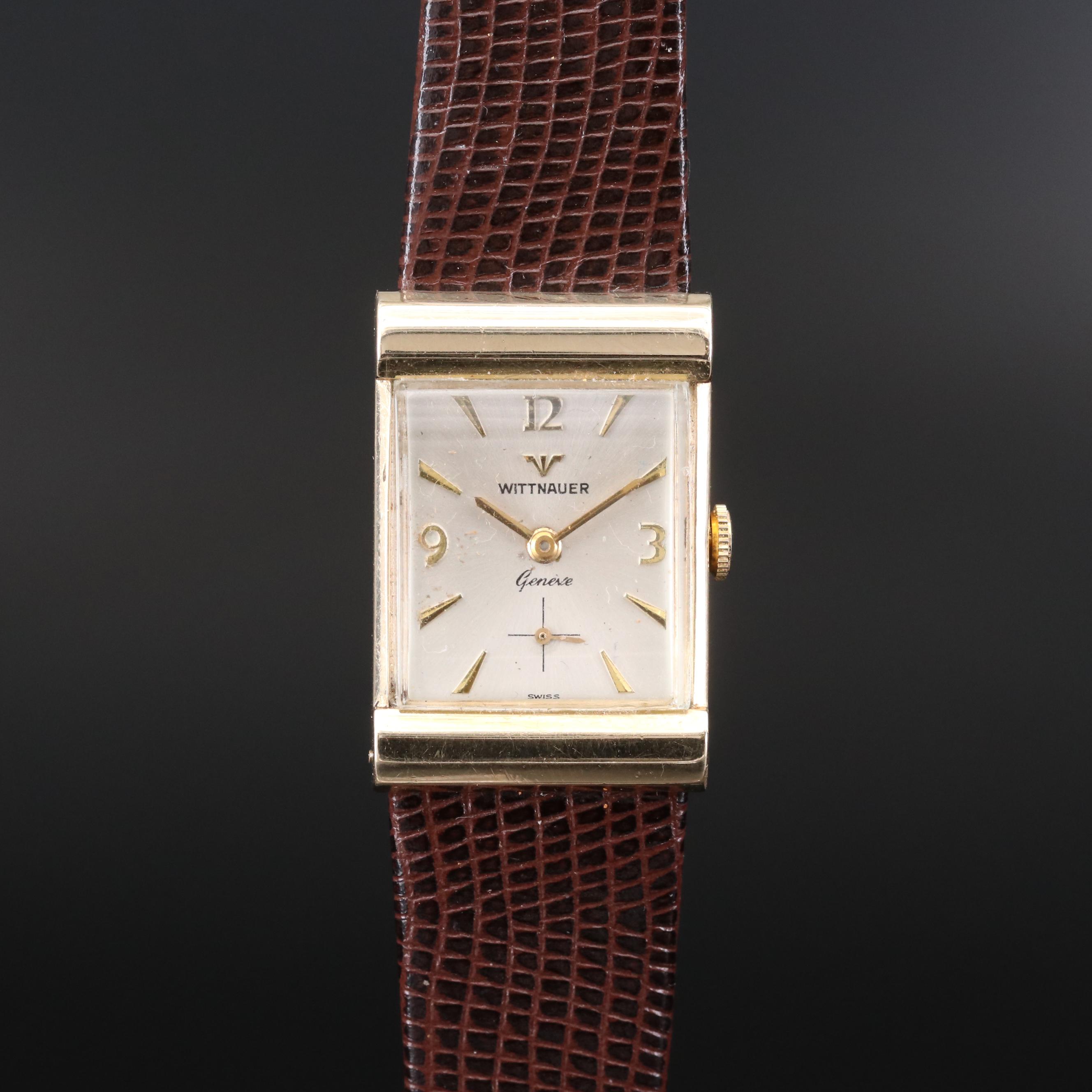Wittnauer 14K Gold Stem Wind Watch, Circa 1950