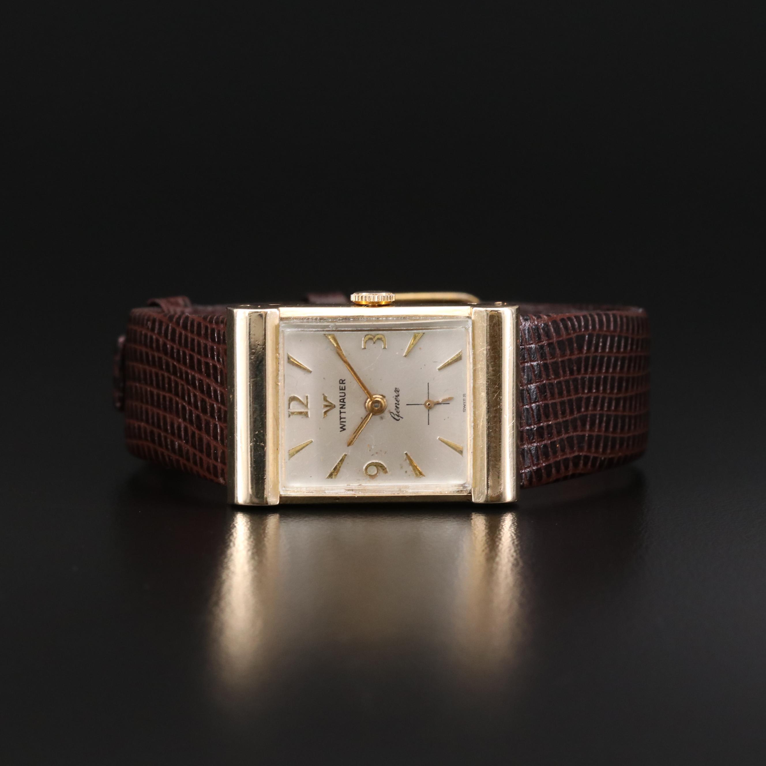 Wittnauer 14K Gold Stem Wind Watch, Circa 1950