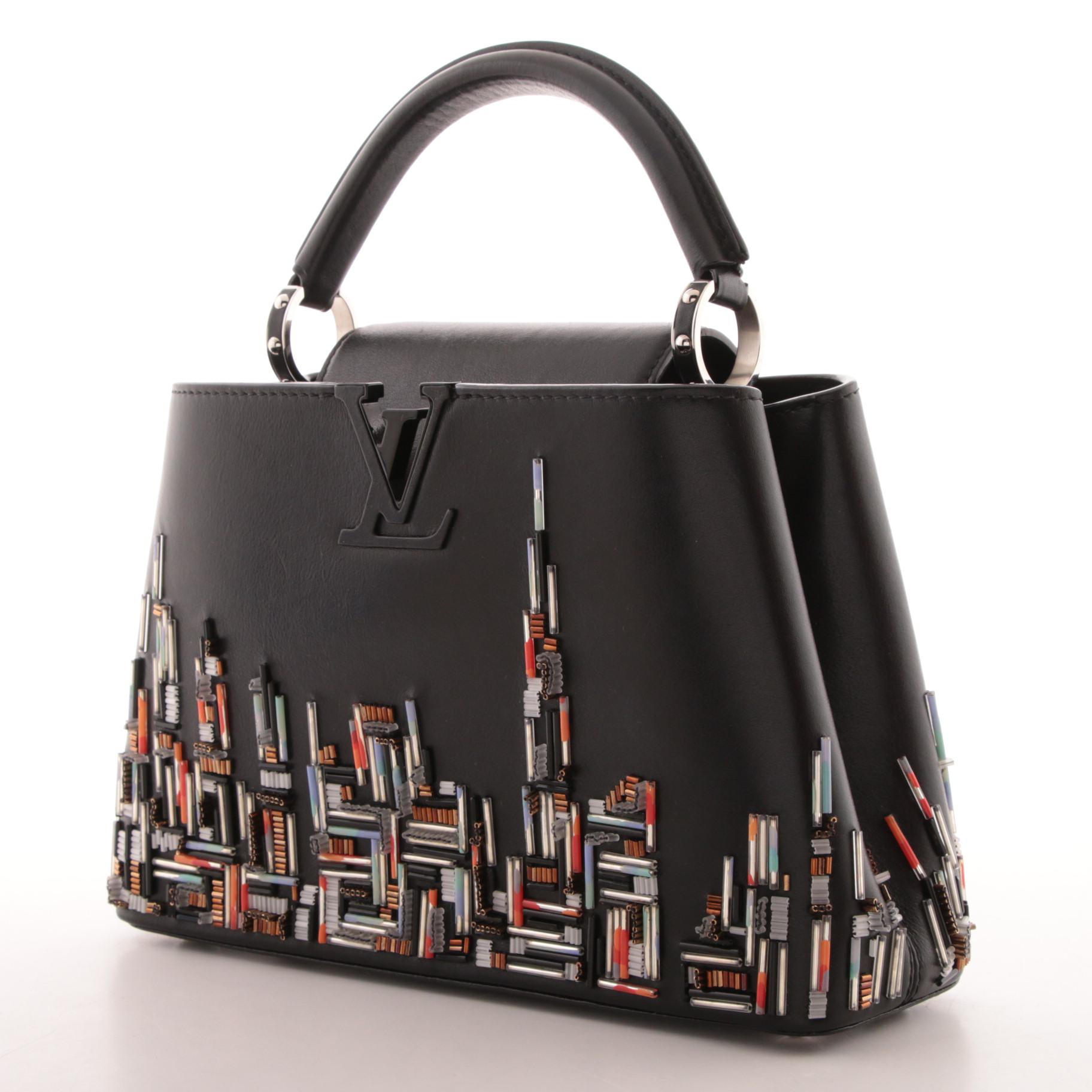 Louis Vuitton Limited Edition City Beaded Leather Capucines BB Bag