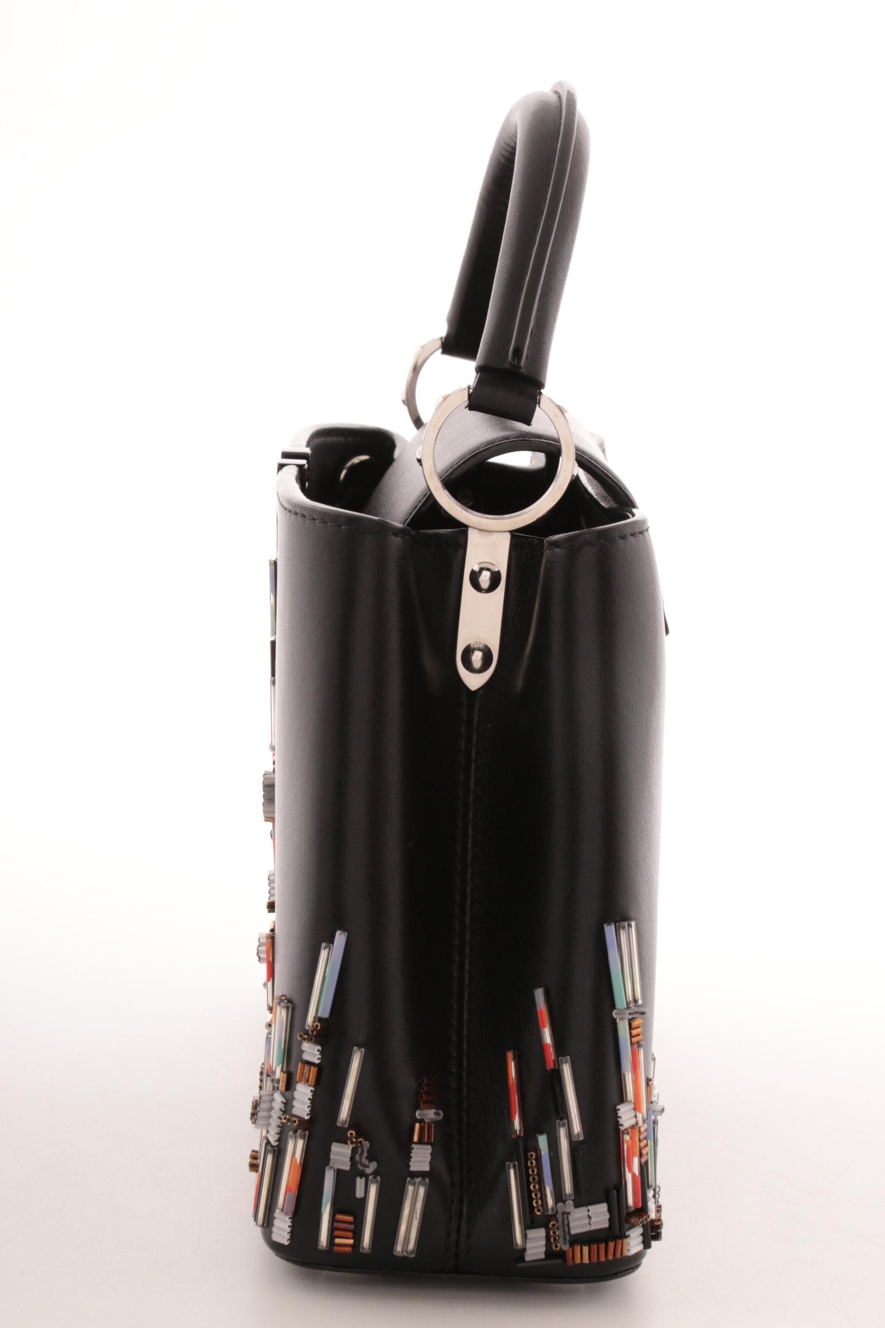 Louis Vuitton Limited Edition City Beaded Leather Capucines BB Bag