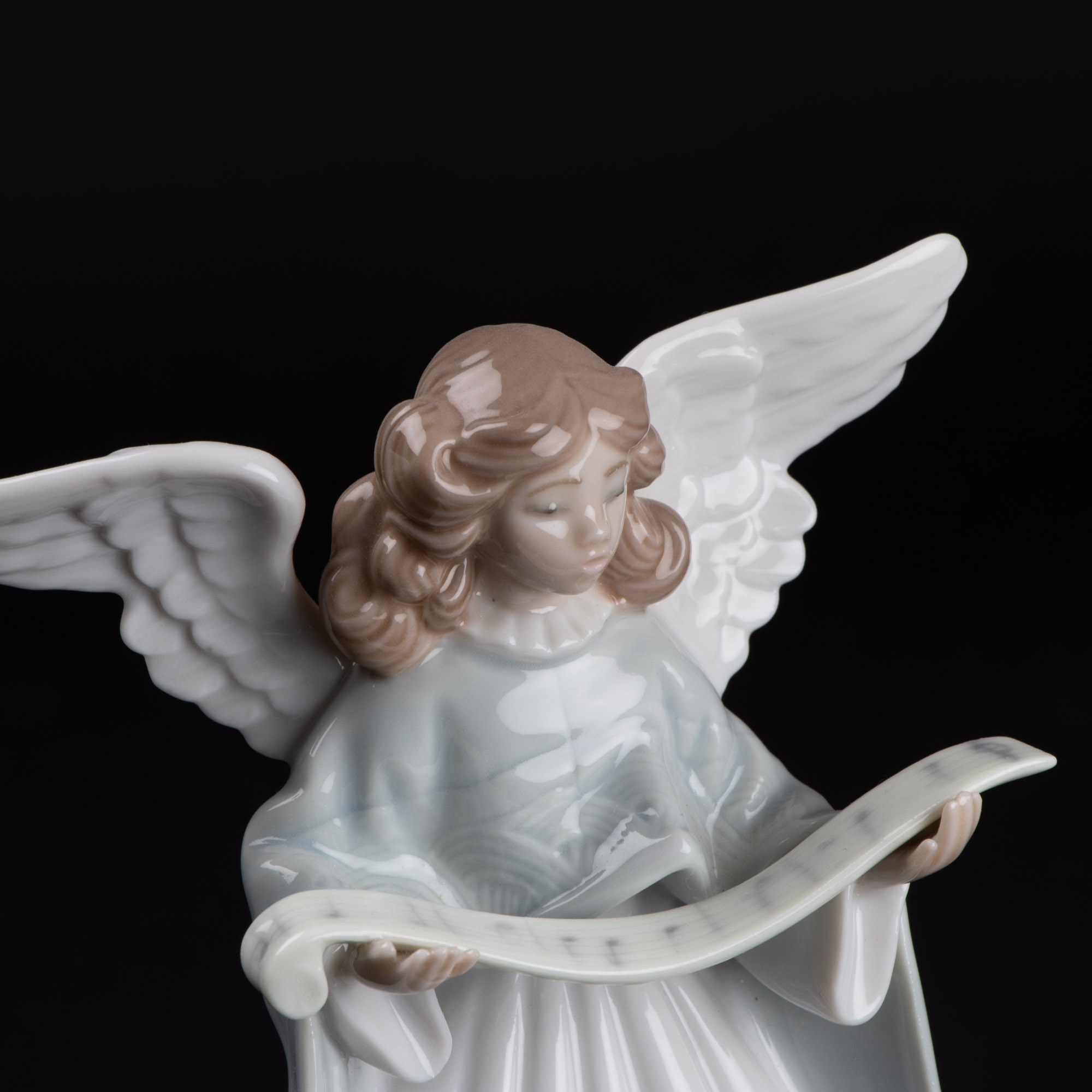 Lladró "Angel Navidad Cantante" Porcelain Tree Topper Figurine, 1990