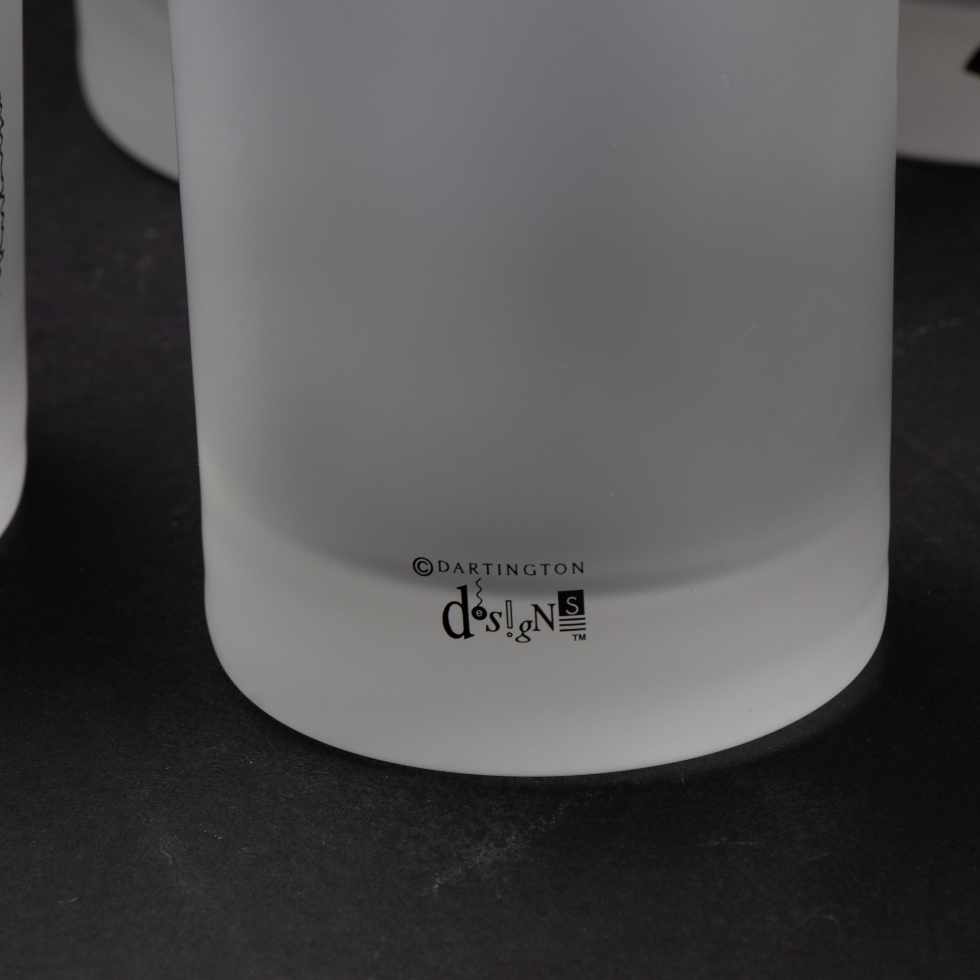 Dartington Designs "Farm Animals" Frosted Double Old Fashioned Glasses