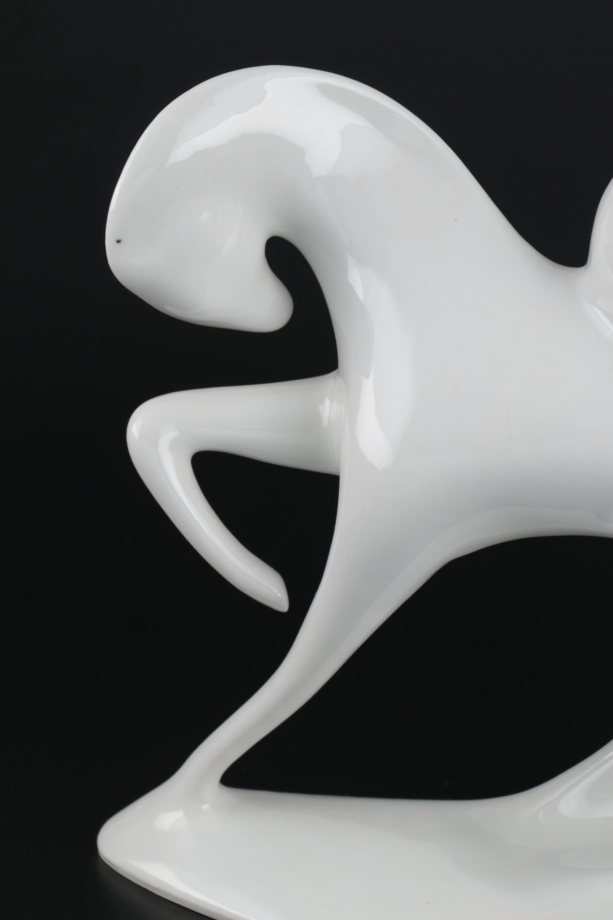 Royal Dux "Lady Godiva" Porcelain Figurine Designed by Jaroslav Jezek