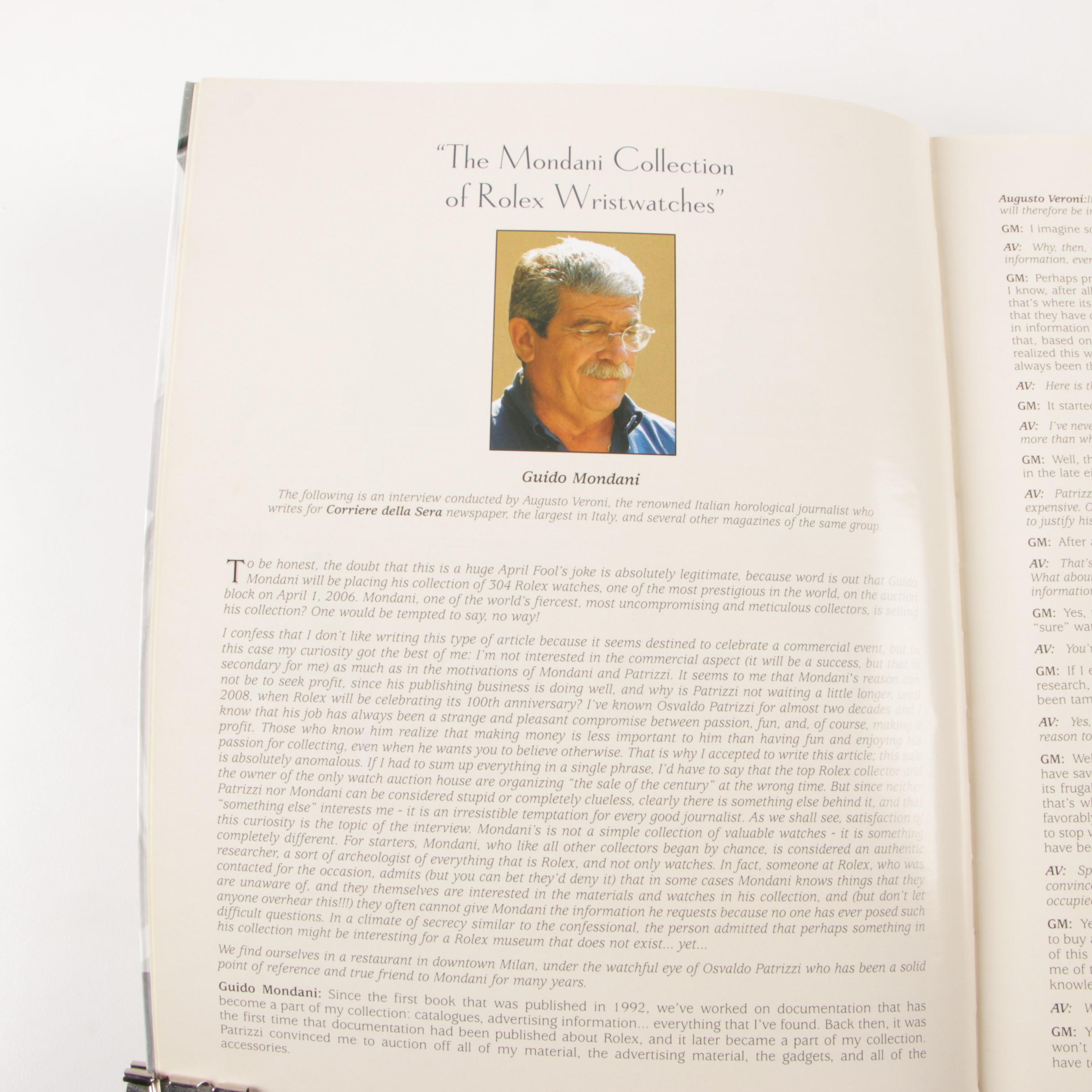 The Mondani Collection of Rolex Watches Catalog, 2006