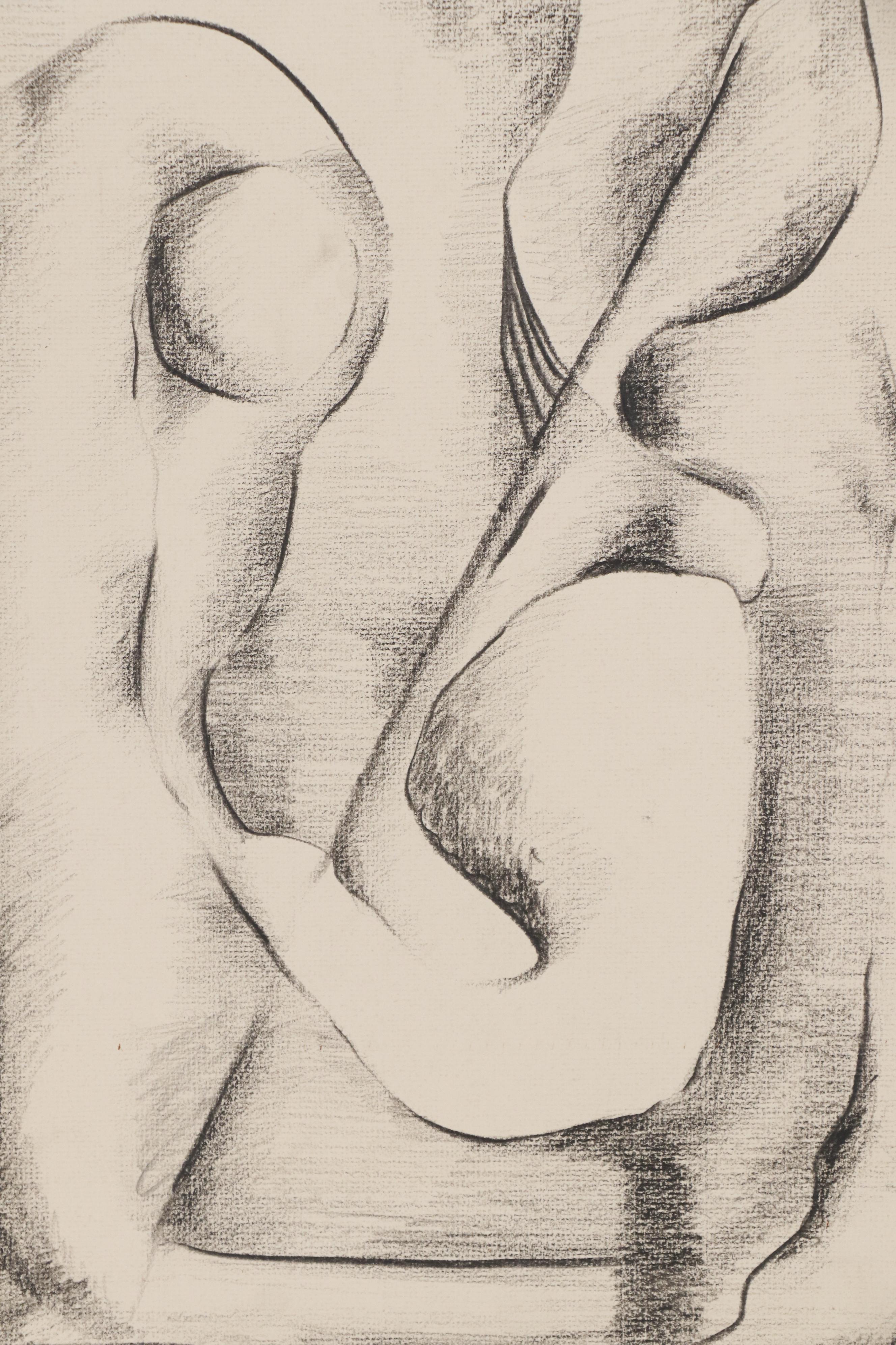 W. Glen Davis Abstract Charcoal Drawing