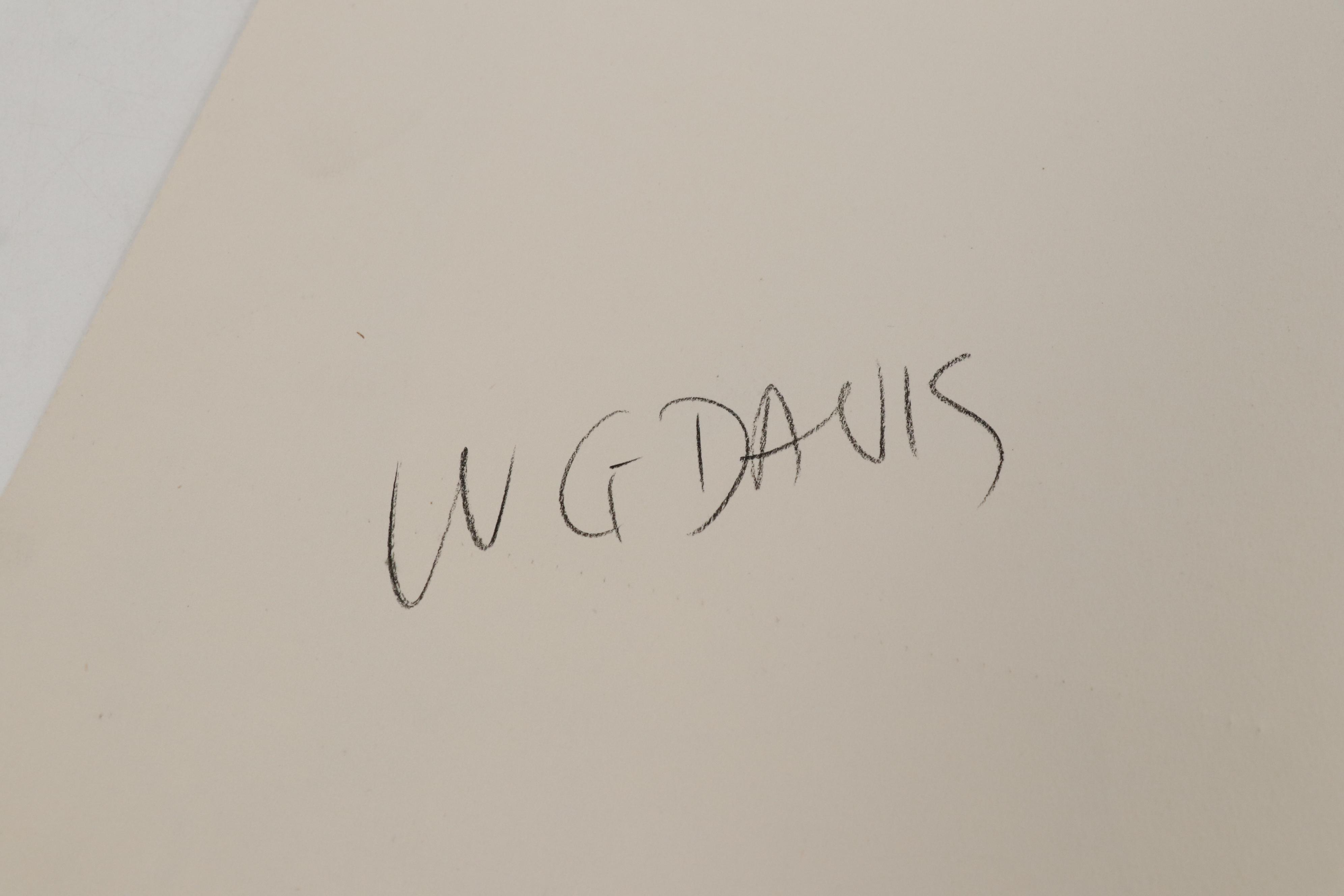 W. Glen Davis Abstract Charcoal Drawing