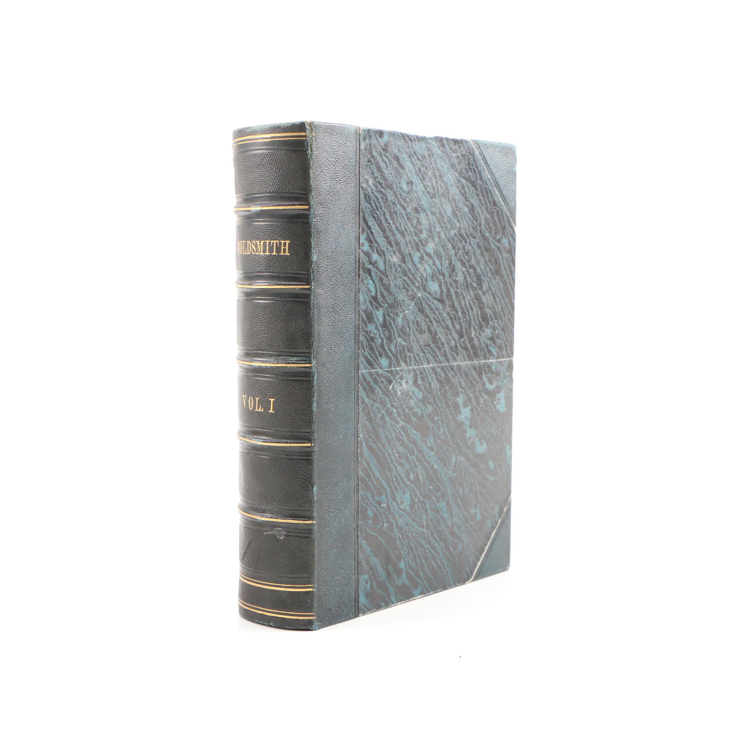 1856 "The Miscellaneous Works of Oliver Goldsmith", Four-Volume Set