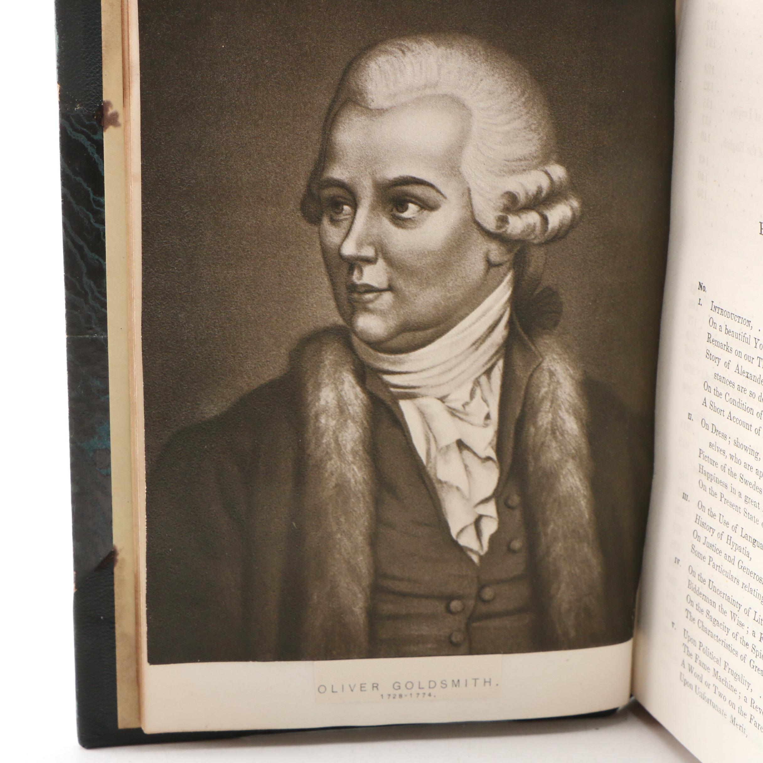 1856 "The Miscellaneous Works of Oliver Goldsmith", Four-Volume Set