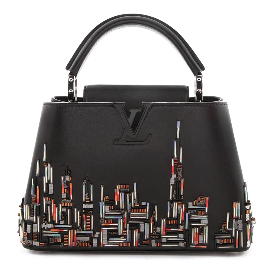 Louis Vuitton Limited Edition City Beaded Leather Capucines BB Bag
