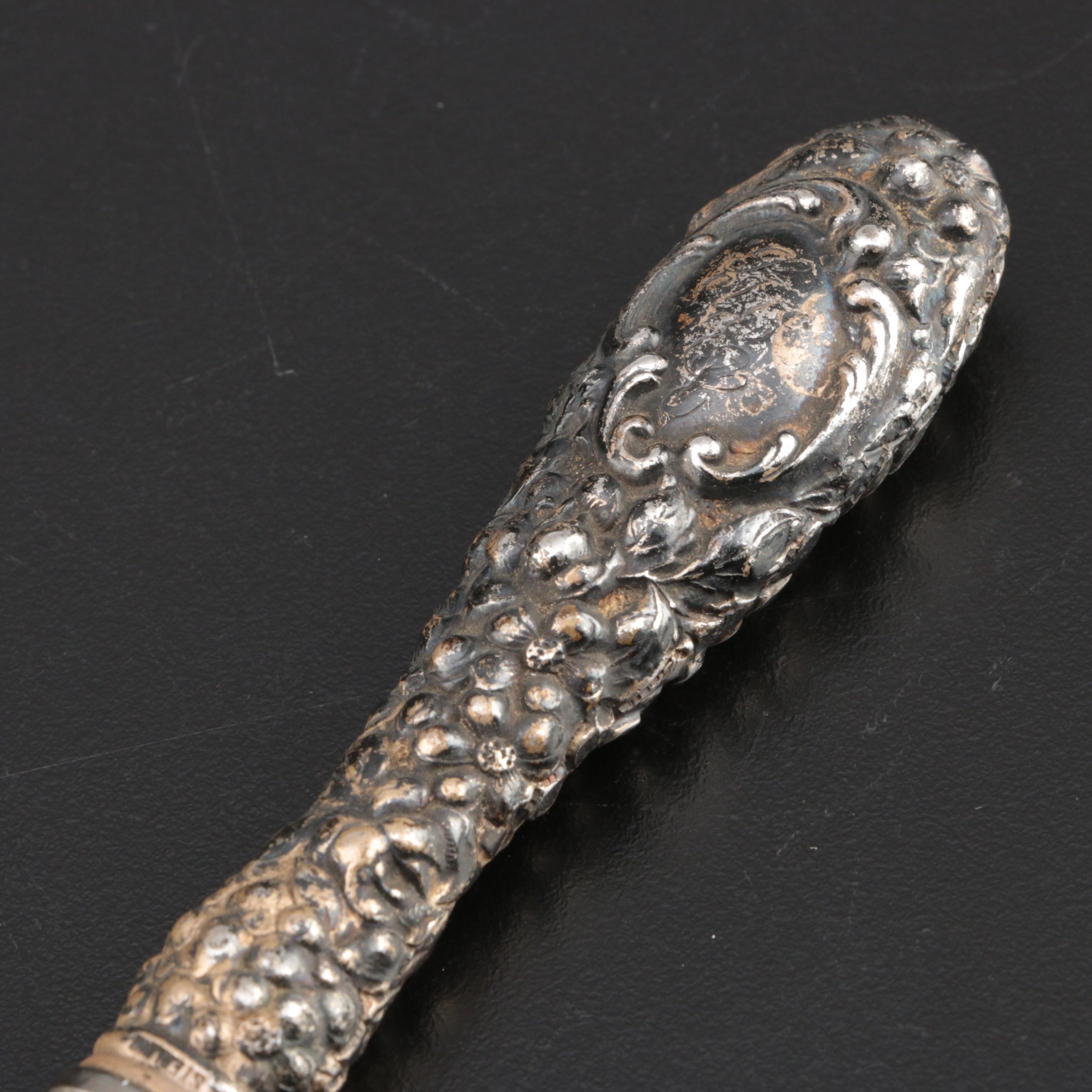 Stieff "Stieff Rose" Sterling-Handled Carving Set with Dinner Knives