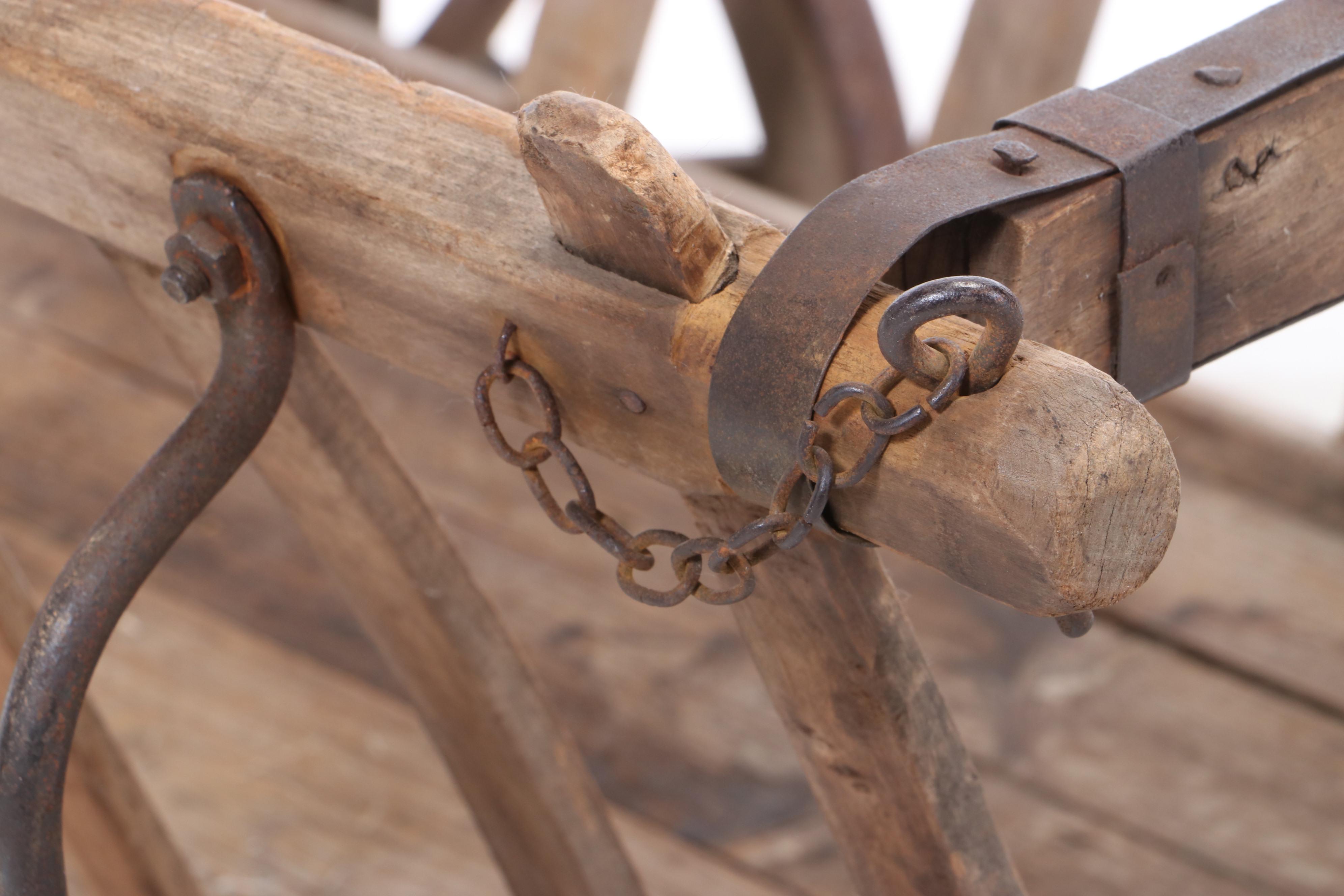 European Pine Pull Wagon, Early 20th Century