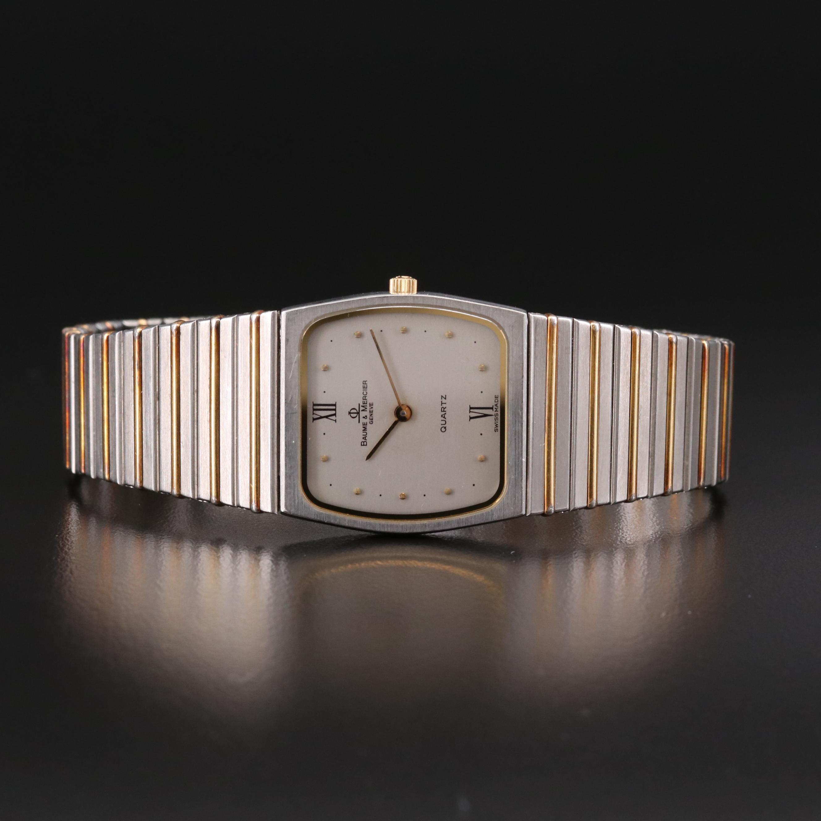 Vintage Baume Mercier Two Tone Quartz Watch