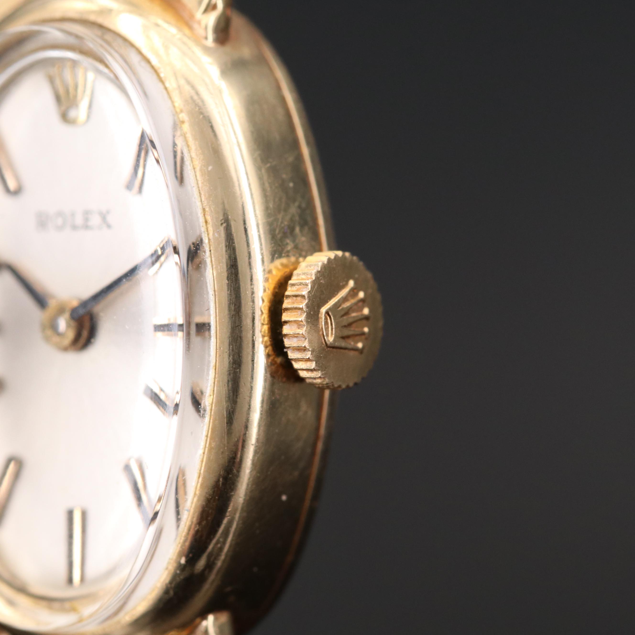 Vintage Rolex 14K Gold Stem Wind Watch