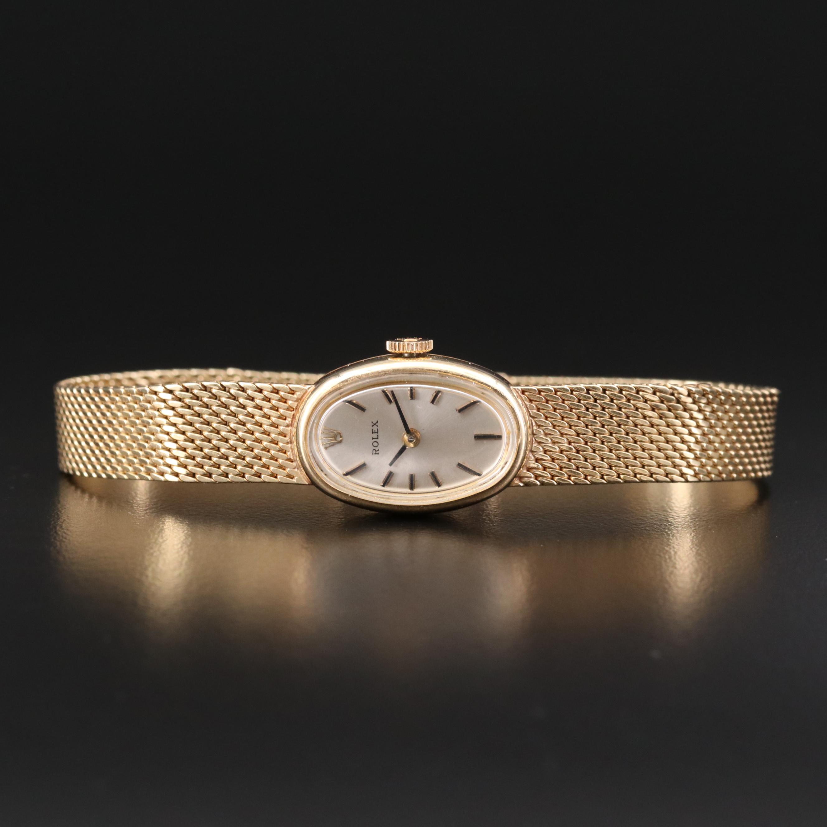 Vintage Rolex 14K Gold Stem Wind Watch