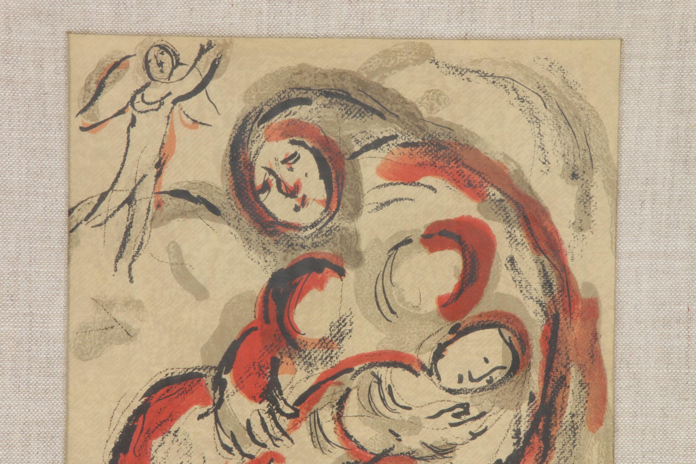 Marc Chagall Lithograph for Verve, "Hagar in the Desert", 1960