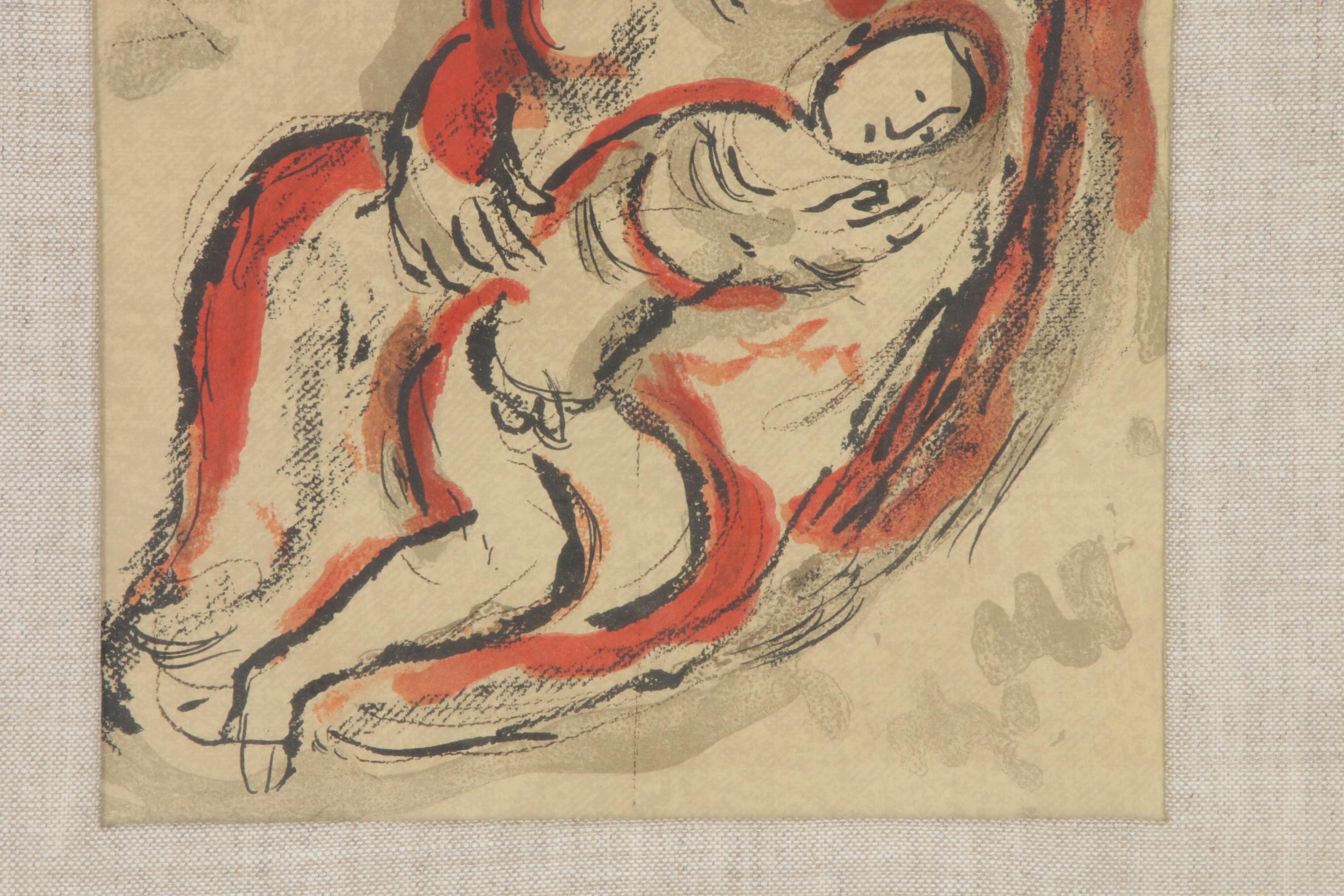 Marc Chagall Lithograph for Verve, "Hagar in the Desert", 1960