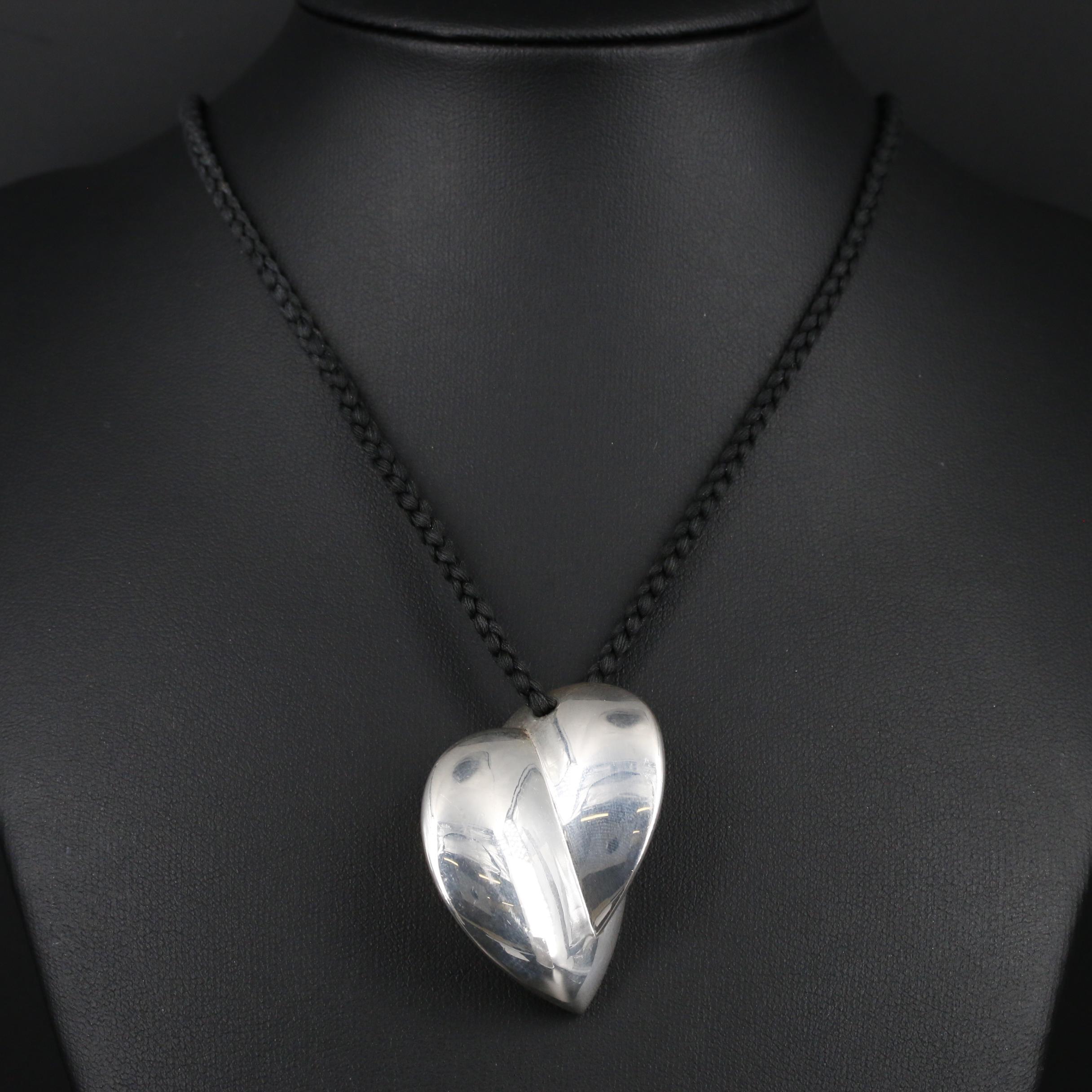 Frank Gehry for Tiffany & Co. Sterling Silver Heart Pendant Necklace