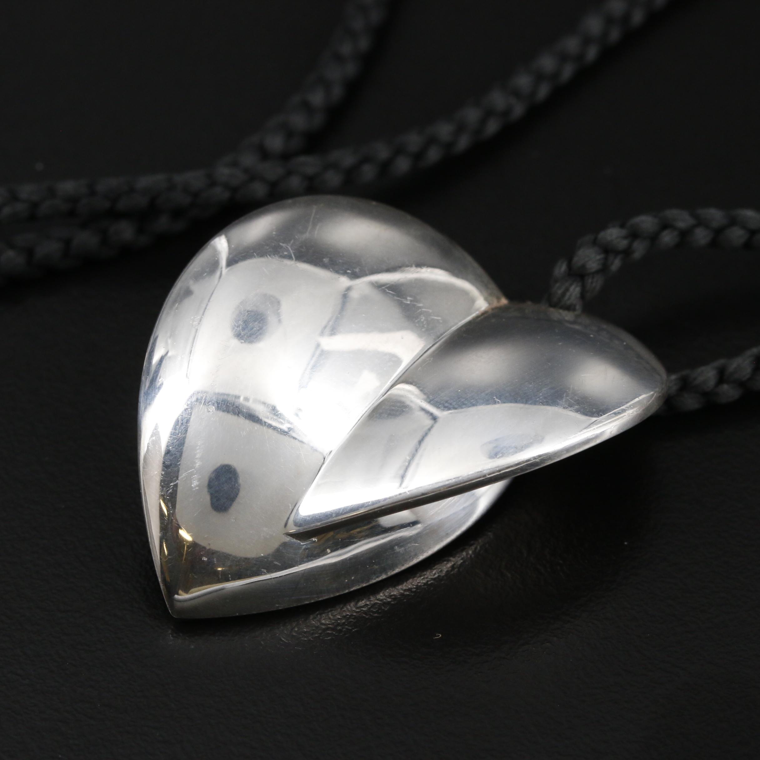 Frank Gehry for Tiffany & Co. Sterling Silver Heart Pendant Necklace
