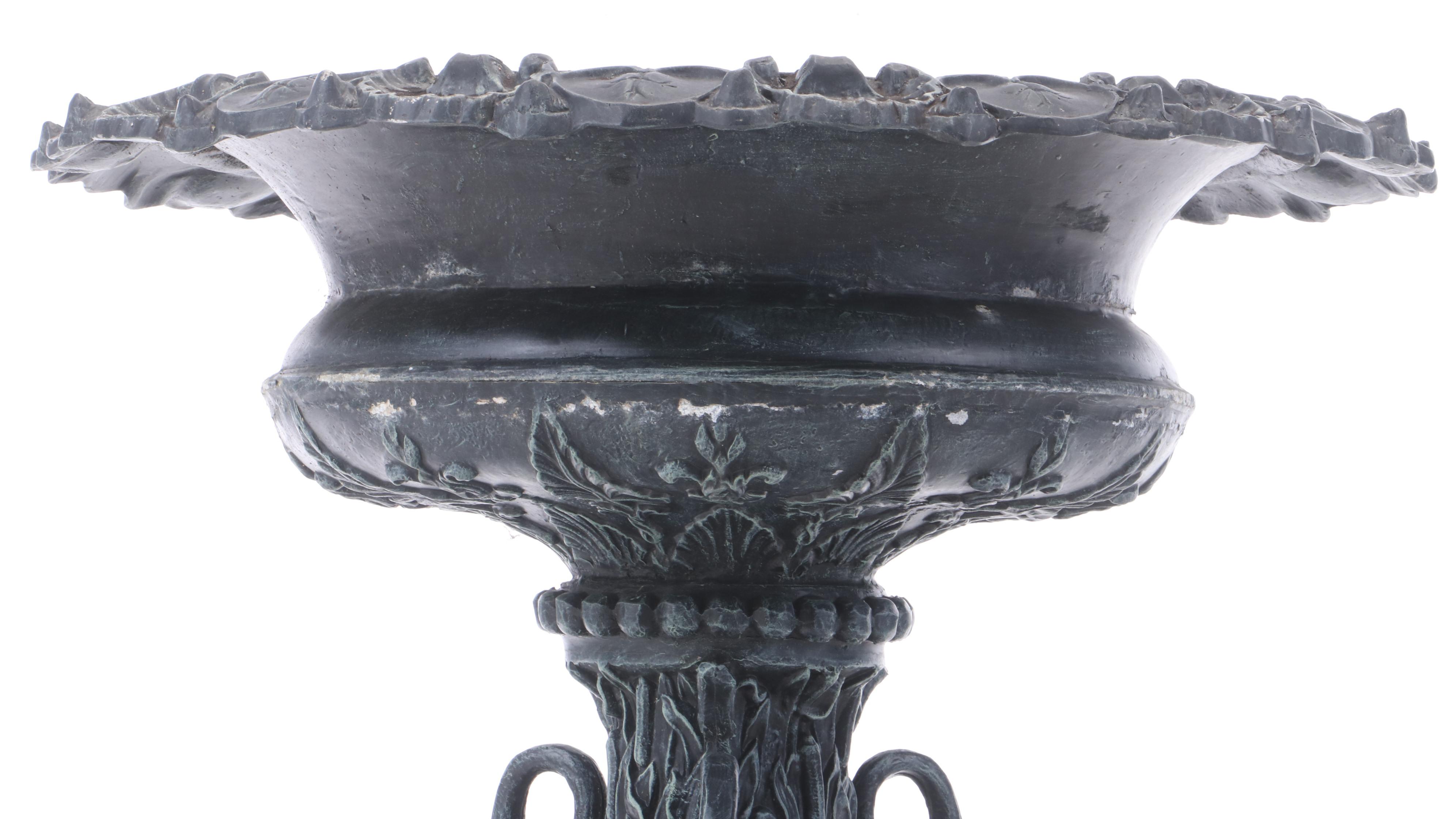 Flora and Fauna Cast Aluminum Garden Water Fountain Base