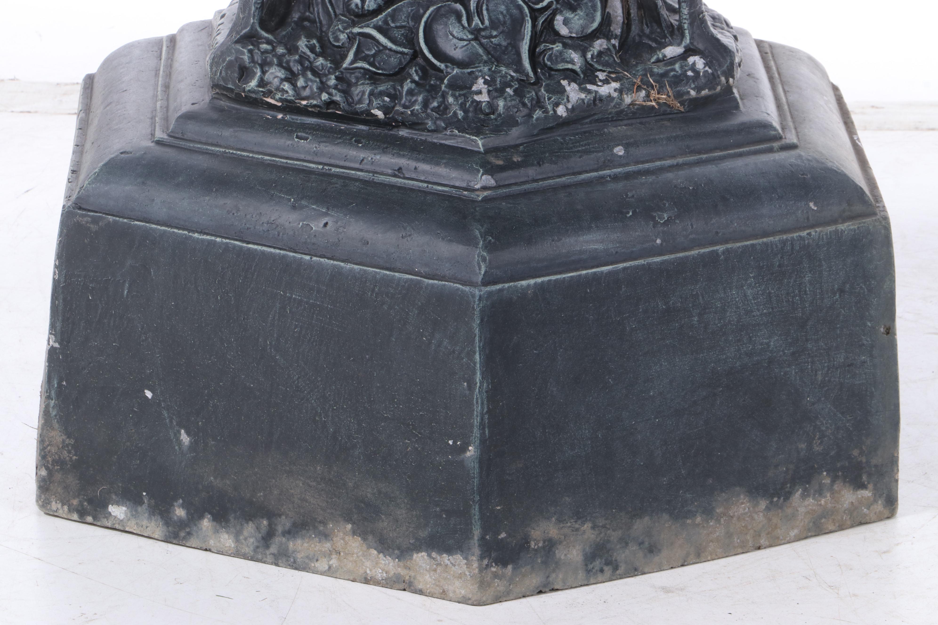 Flora and Fauna Cast Aluminum Garden Water Fountain Base