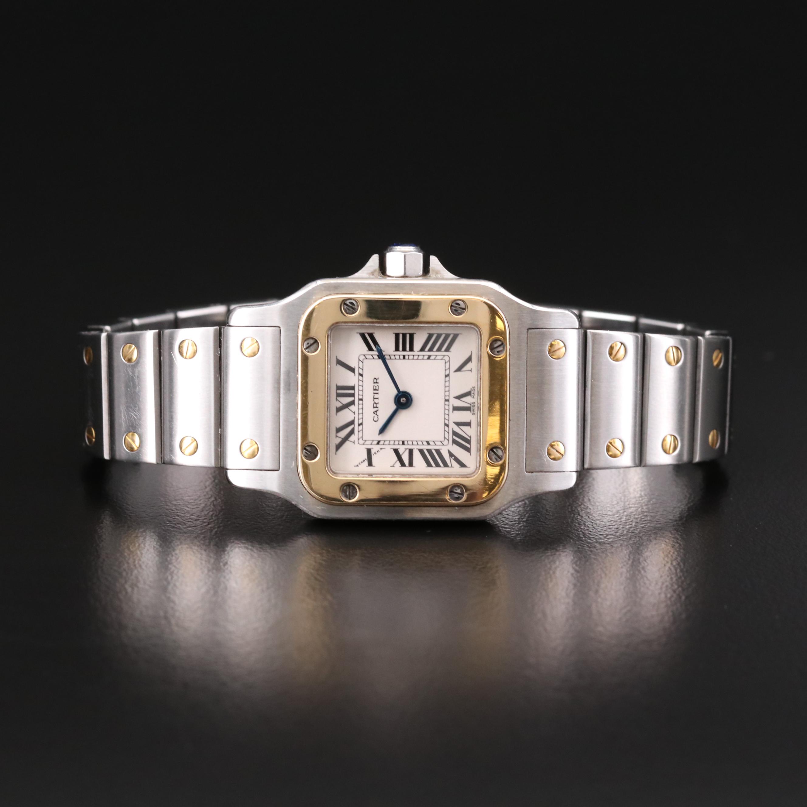 Cartier Santos Galbee 18K Gold and Stainless Steel Watch