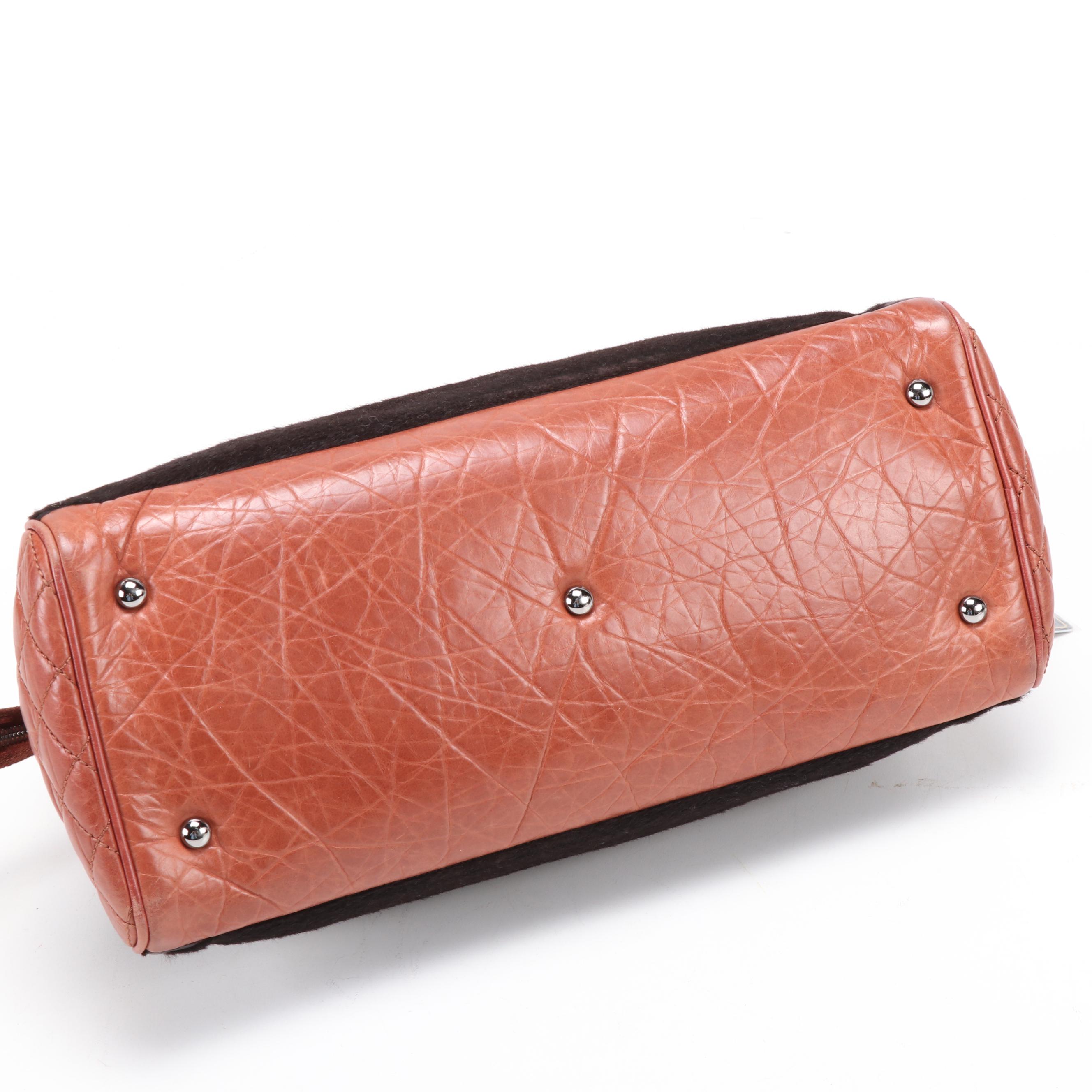 Chanel Pony Hair and Quilted Leather Chain Strap Bowler Bag