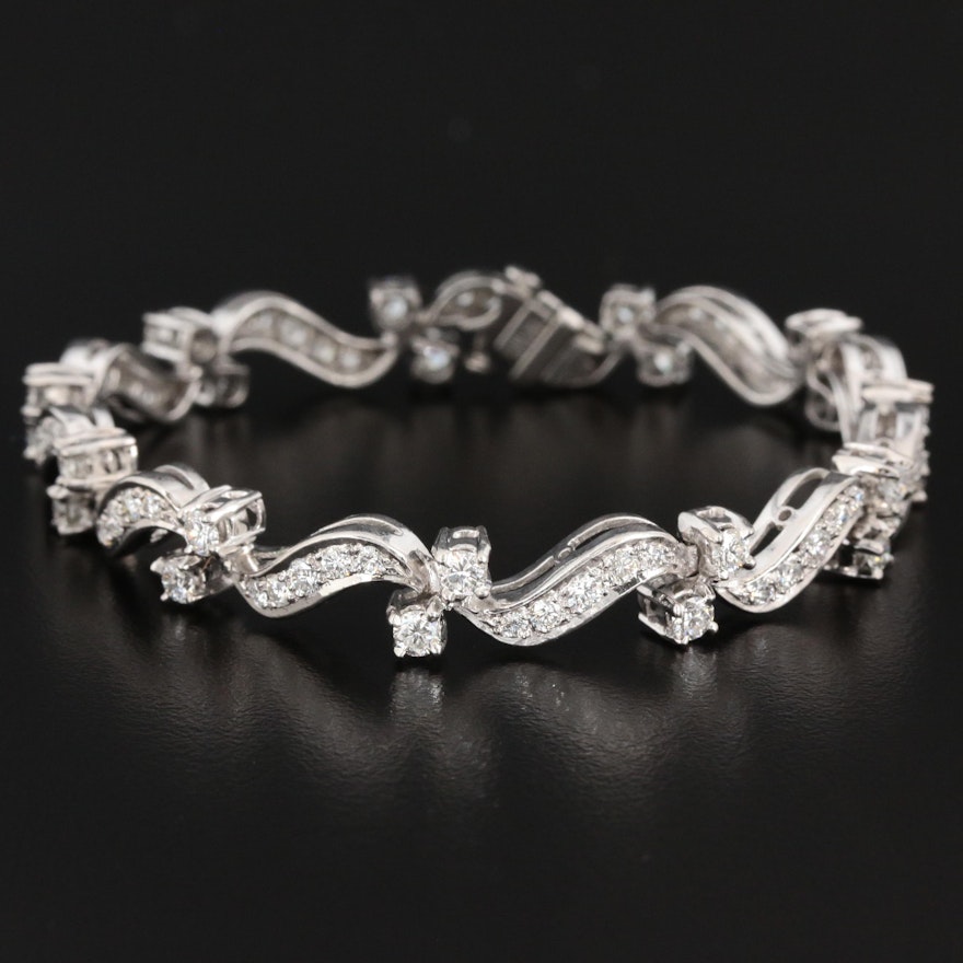 Platinum 3.51 CTW Diamond Bracelet